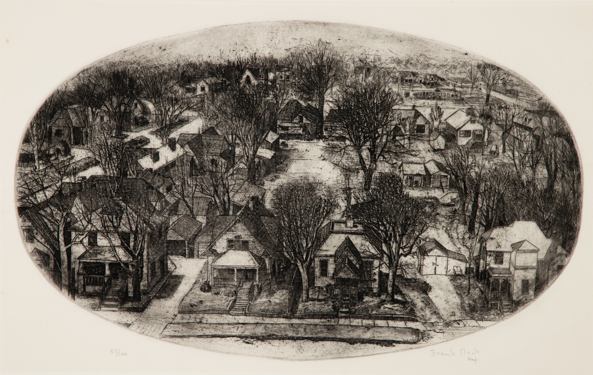 FRANK STACK (B. 1937) PENCIL SIGNED ETCHING
