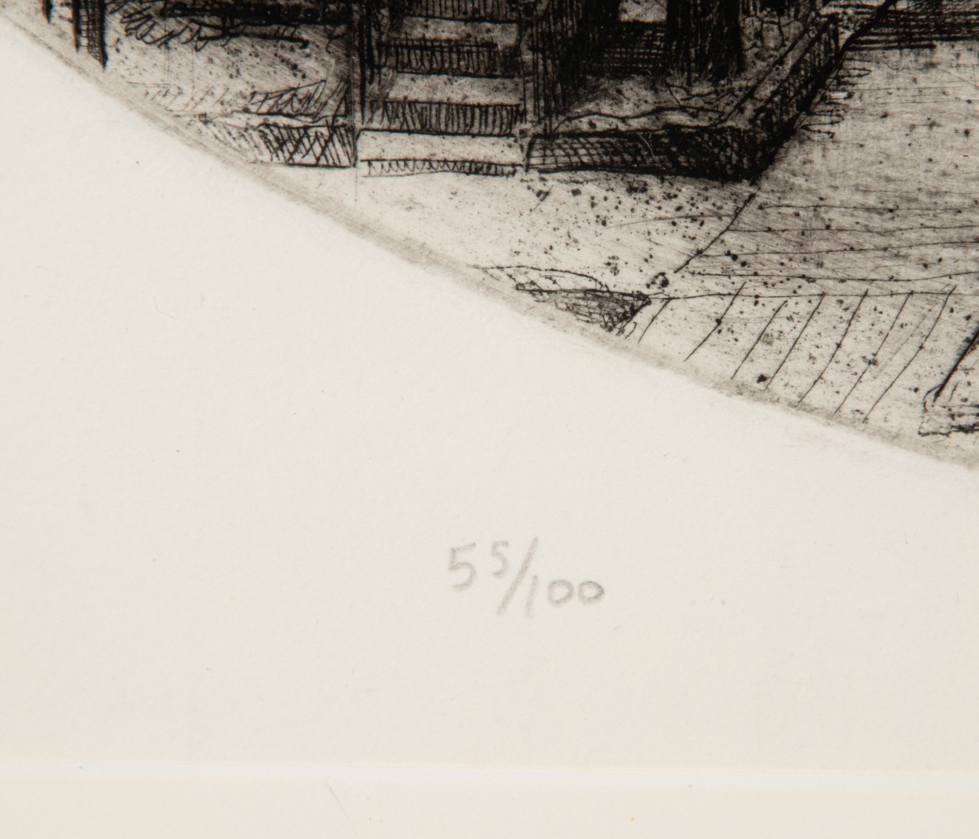 FRANK STACK (B. 1937) PENCIL SIGNED ETCHING