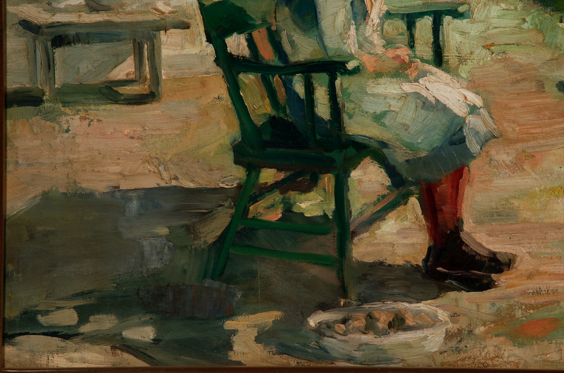 EARLY 20TH CENTURY AMERICAN SCHOOL OIL SIGNED GREENE