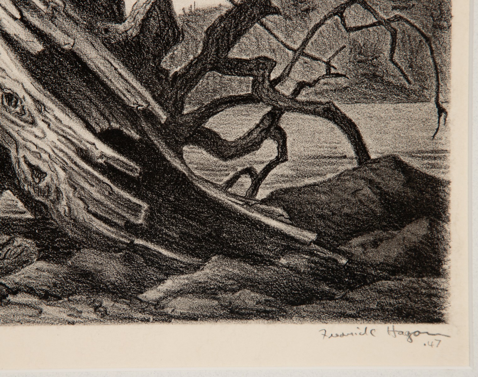 FREDERICK HAGAN (1918-2003) PENCIL SIGNED LITHOGRAPH