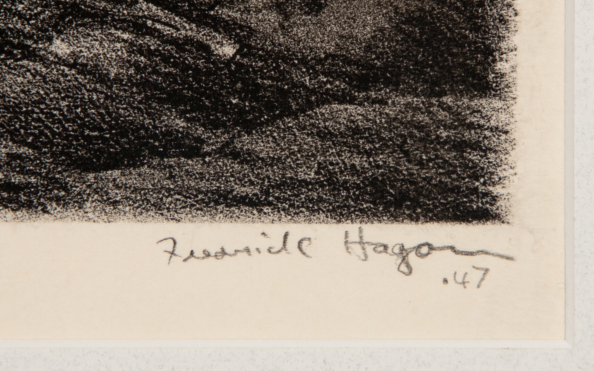 FREDERICK HAGAN (1918-2003) PENCIL SIGNED LITHOGRAPH
