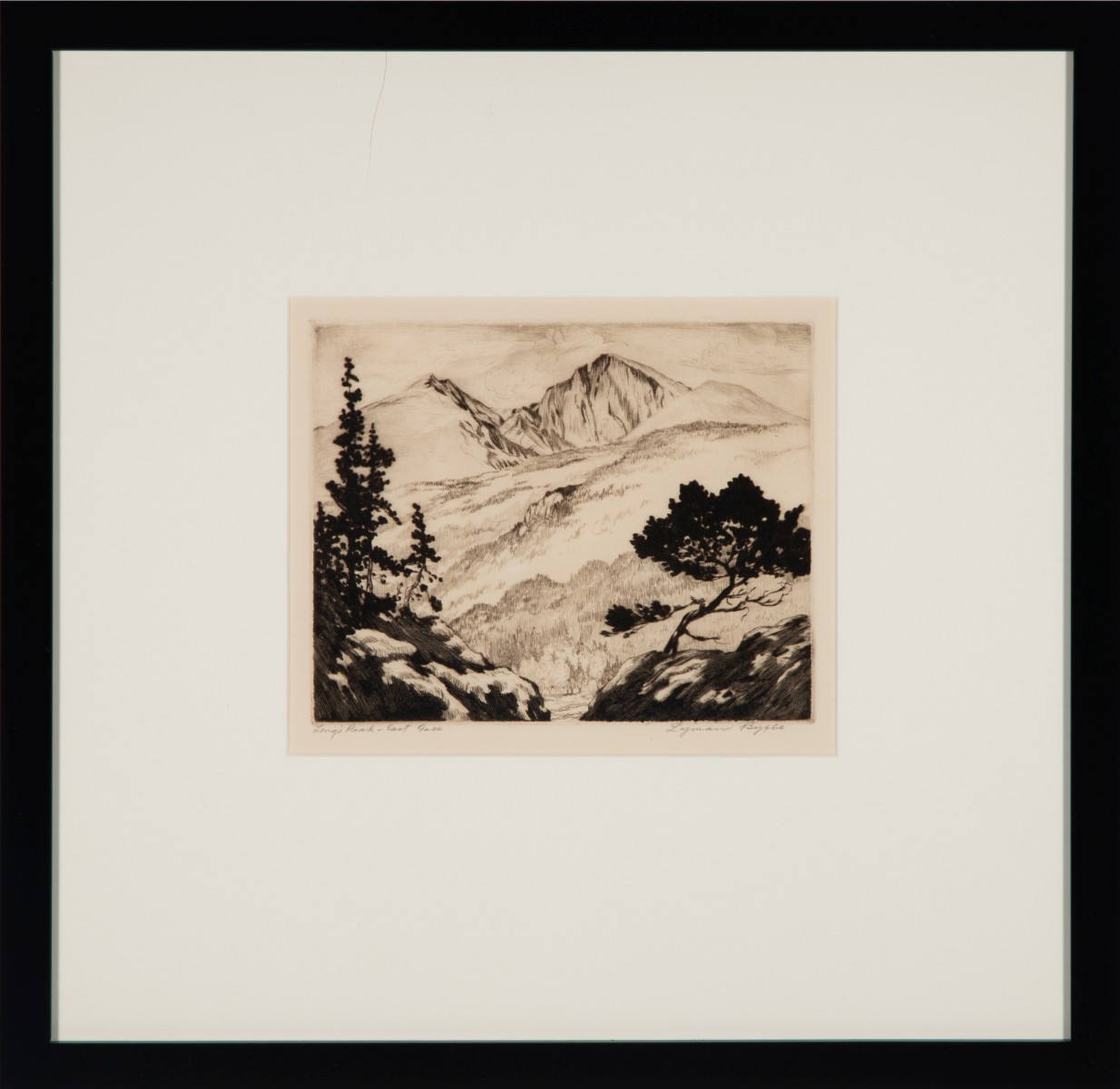LYMAN BYXBE (1886-1980) EARLY PENCIL SIGNED DRYPOINT