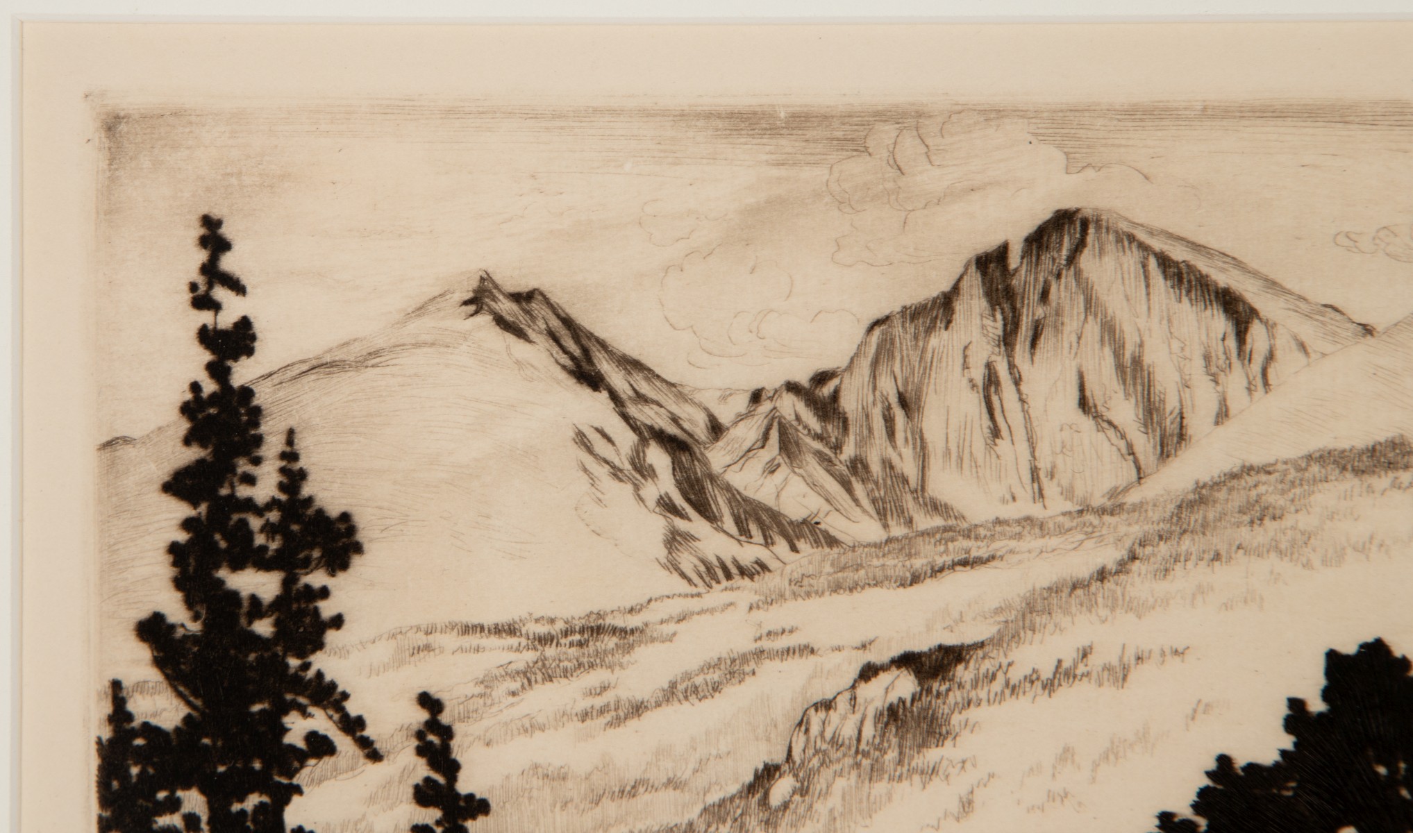 LYMAN BYXBE (1886-1980) EARLY PENCIL SIGNED DRYPOINT