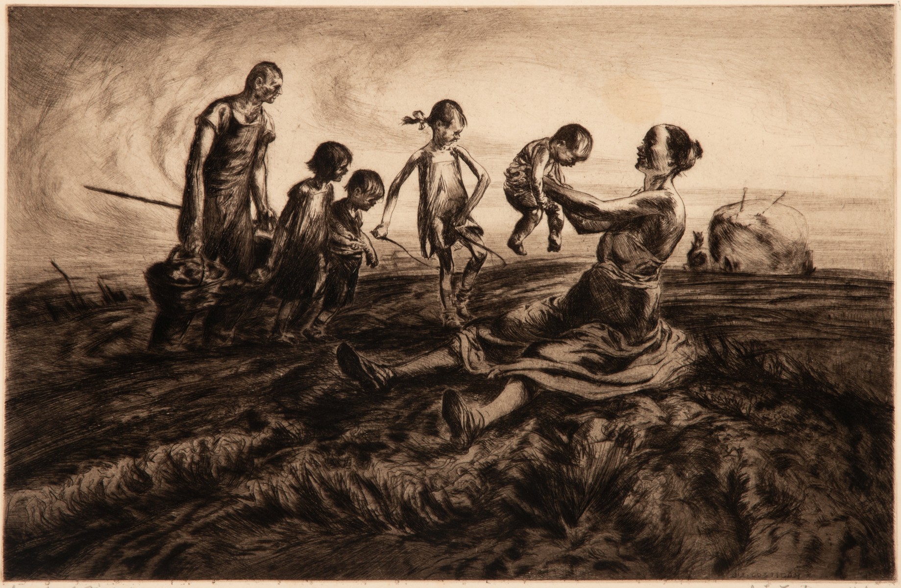 JOHN E. COSTIGAN (1888-1972) PENCIL SIGNED AAA ETCHING