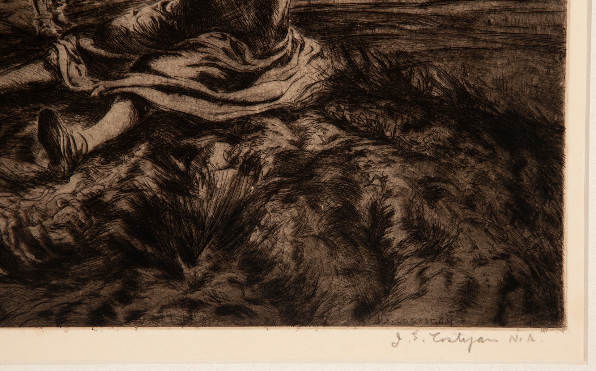 JOHN E. COSTIGAN (1888-1972) PENCIL SIGNED AAA ETCHING