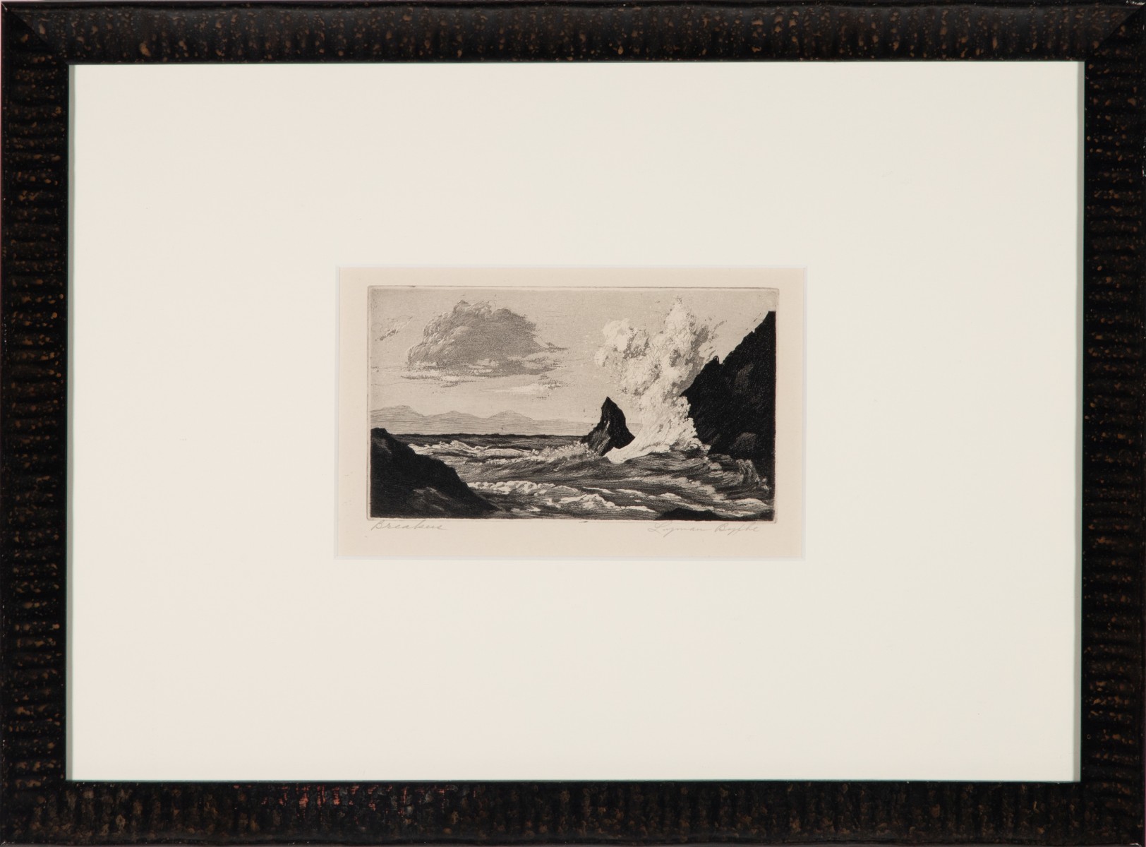LYMAN BYXBE (1886-1980) PENCIL SIGNED AQUATINT ETCHING