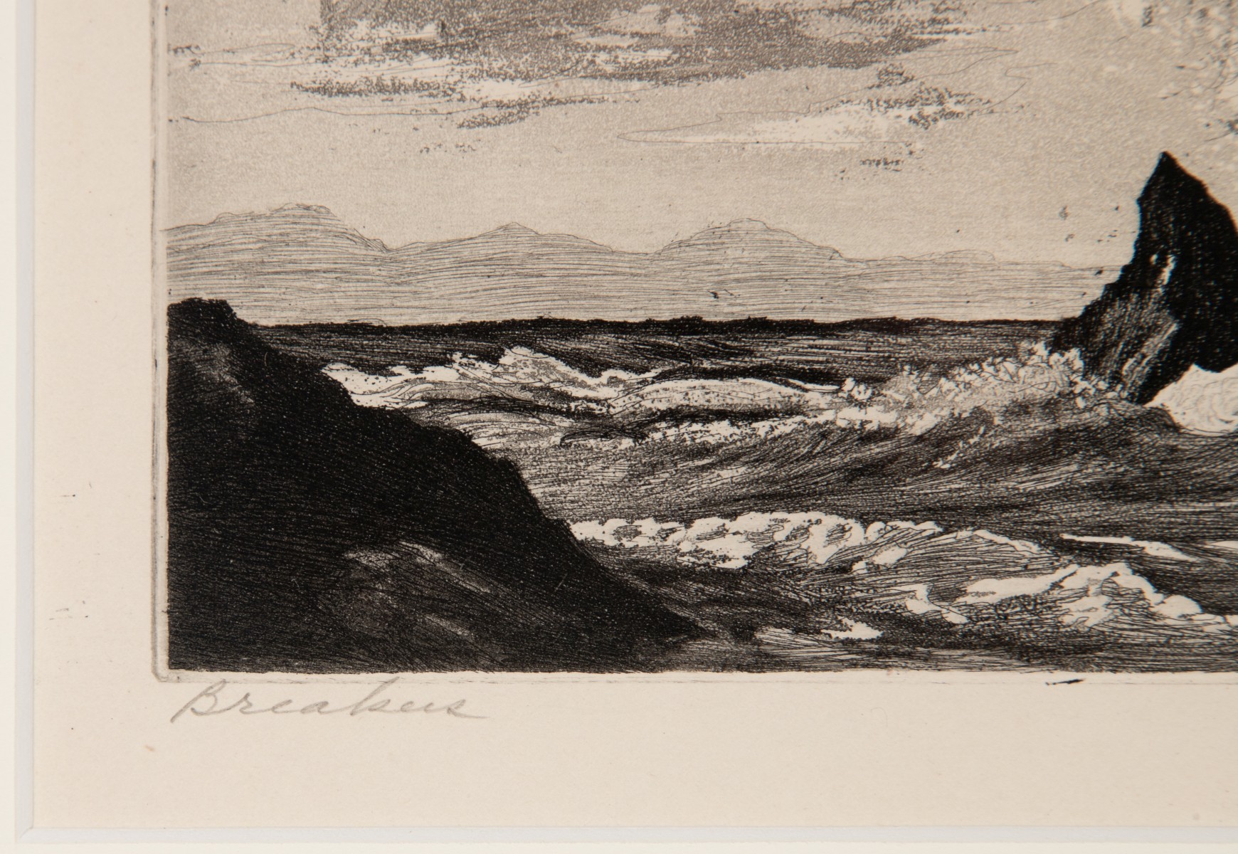 LYMAN BYXBE (1886-1980) PENCIL SIGNED AQUATINT ETCHING