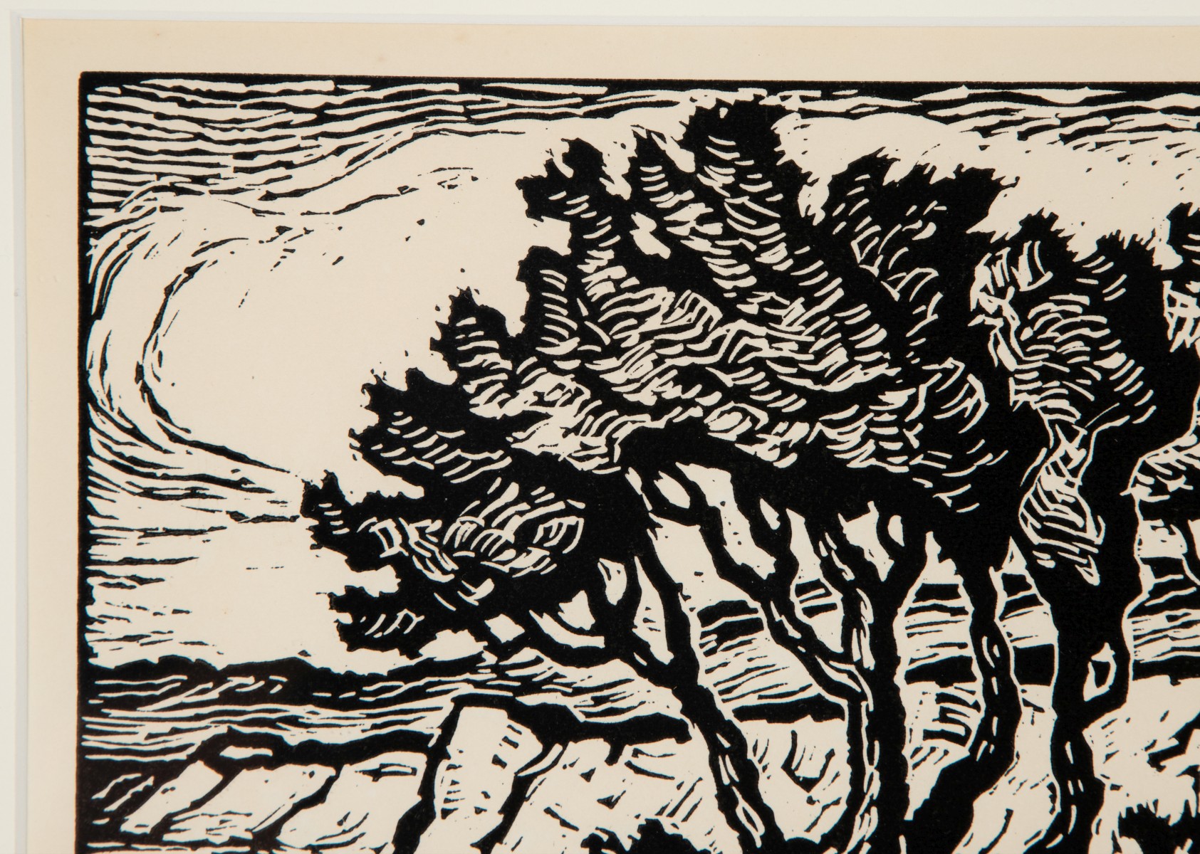 BIRGER SANDZÉN (1871-1954) PENCIL SIGNED LINOCUT