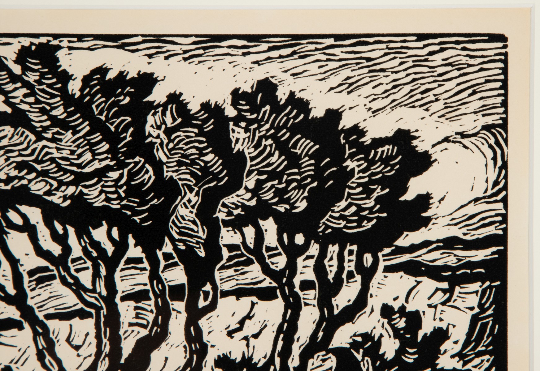 BIRGER SANDZÉN (1871-1954) PENCIL SIGNED LINOCUT