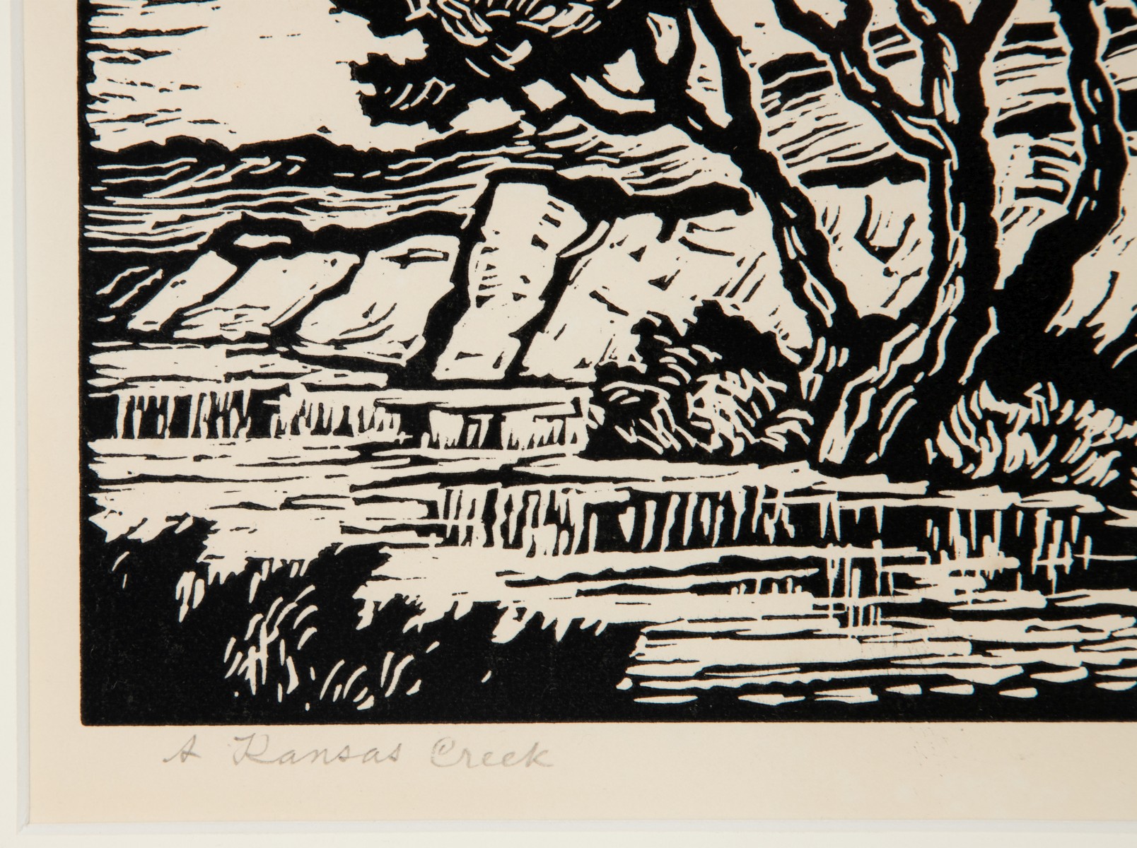 BIRGER SANDZÉN (1871-1954) PENCIL SIGNED LINOCUT