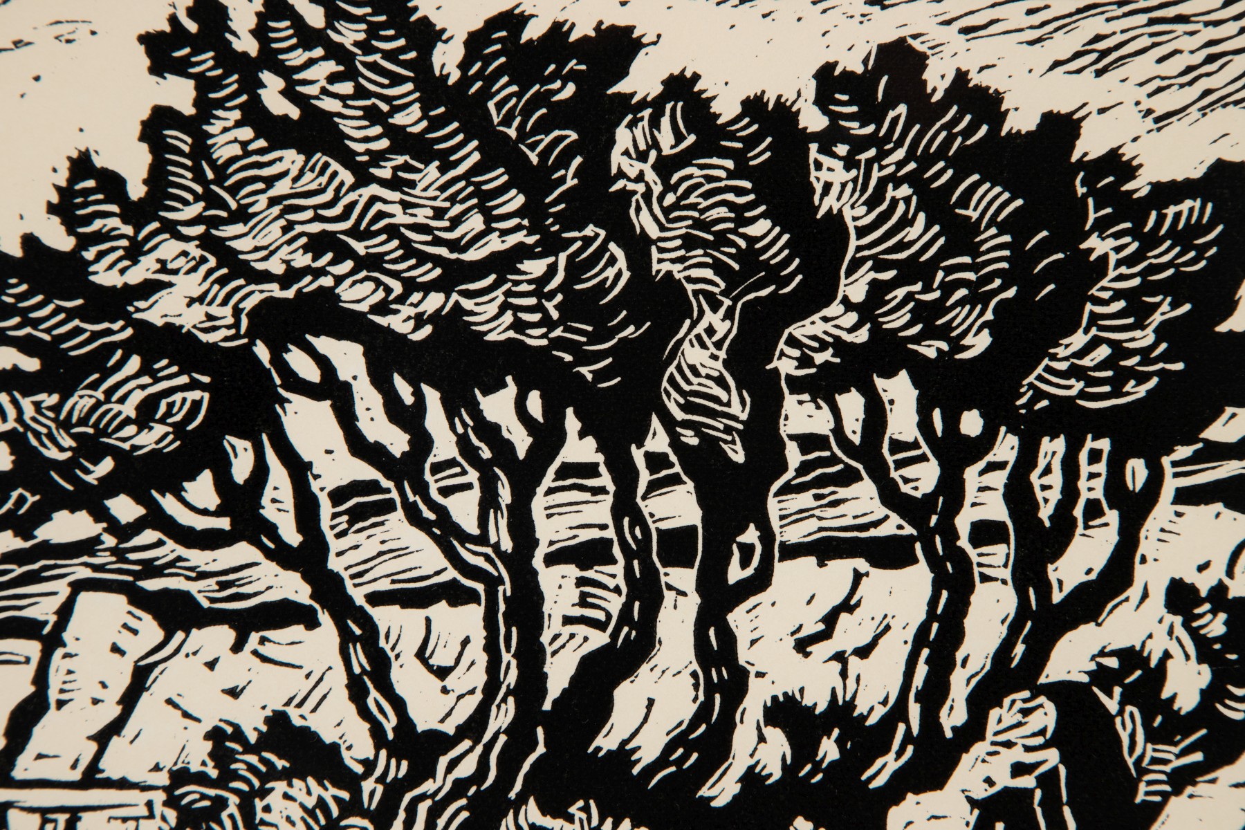 BIRGER SANDZÉN (1871-1954) PENCIL SIGNED LINOCUT