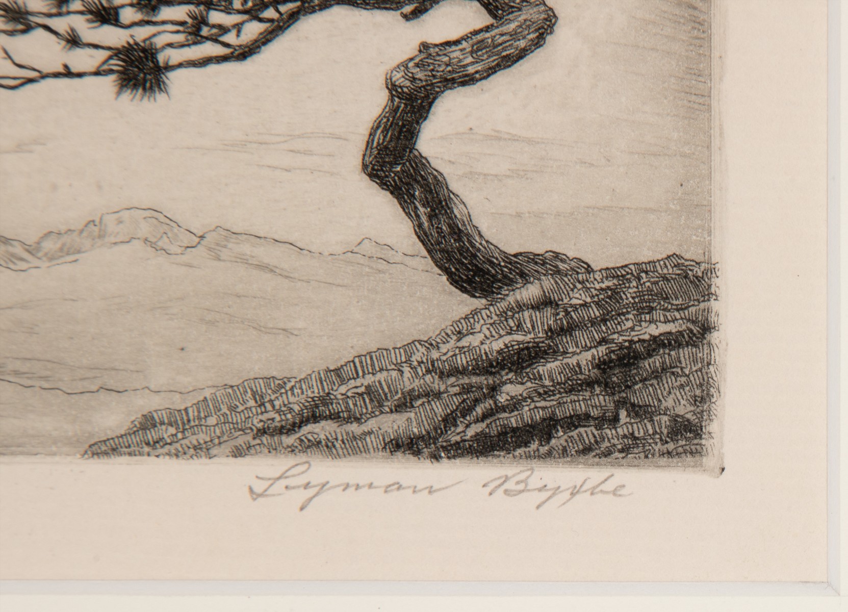 LYMAN BYXBE (1886-1980) PENCIL SIGNED DRYPOINT