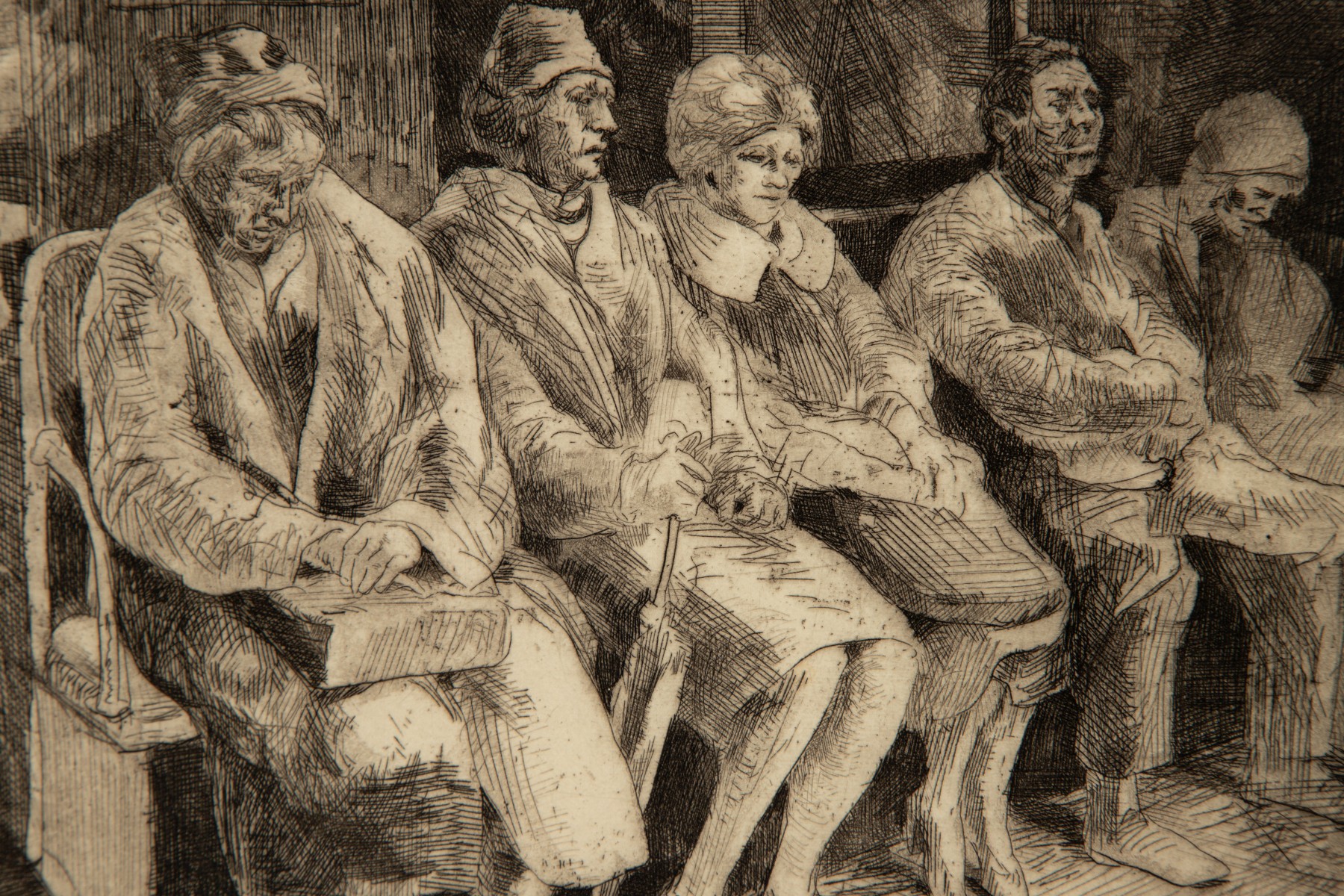 FRANK STACK (B. 1937) PENCIL SIGNED ETCHING