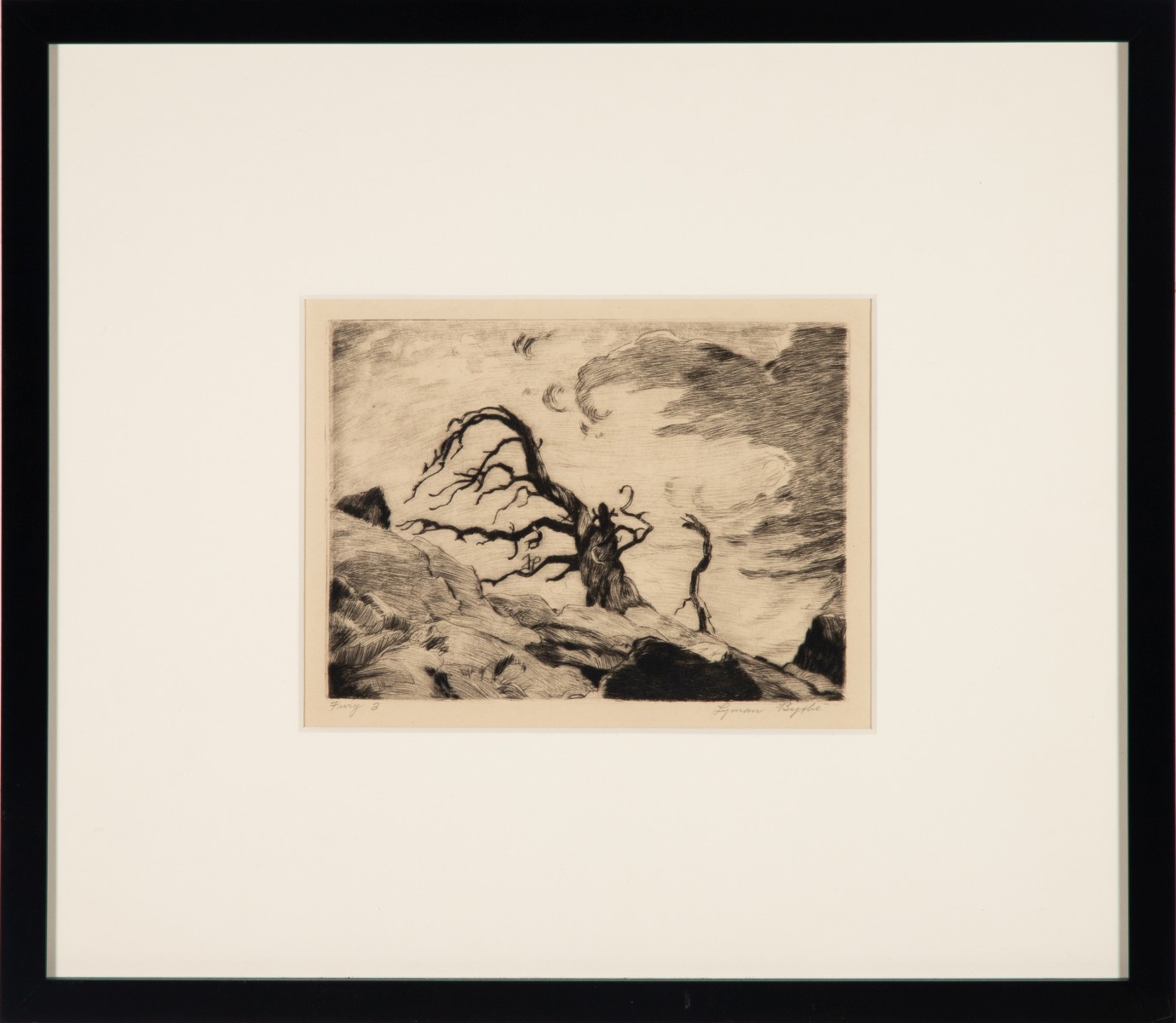 LYMAN BYXBE (1886-1980) PENCIL SIGNED DRYPOINT