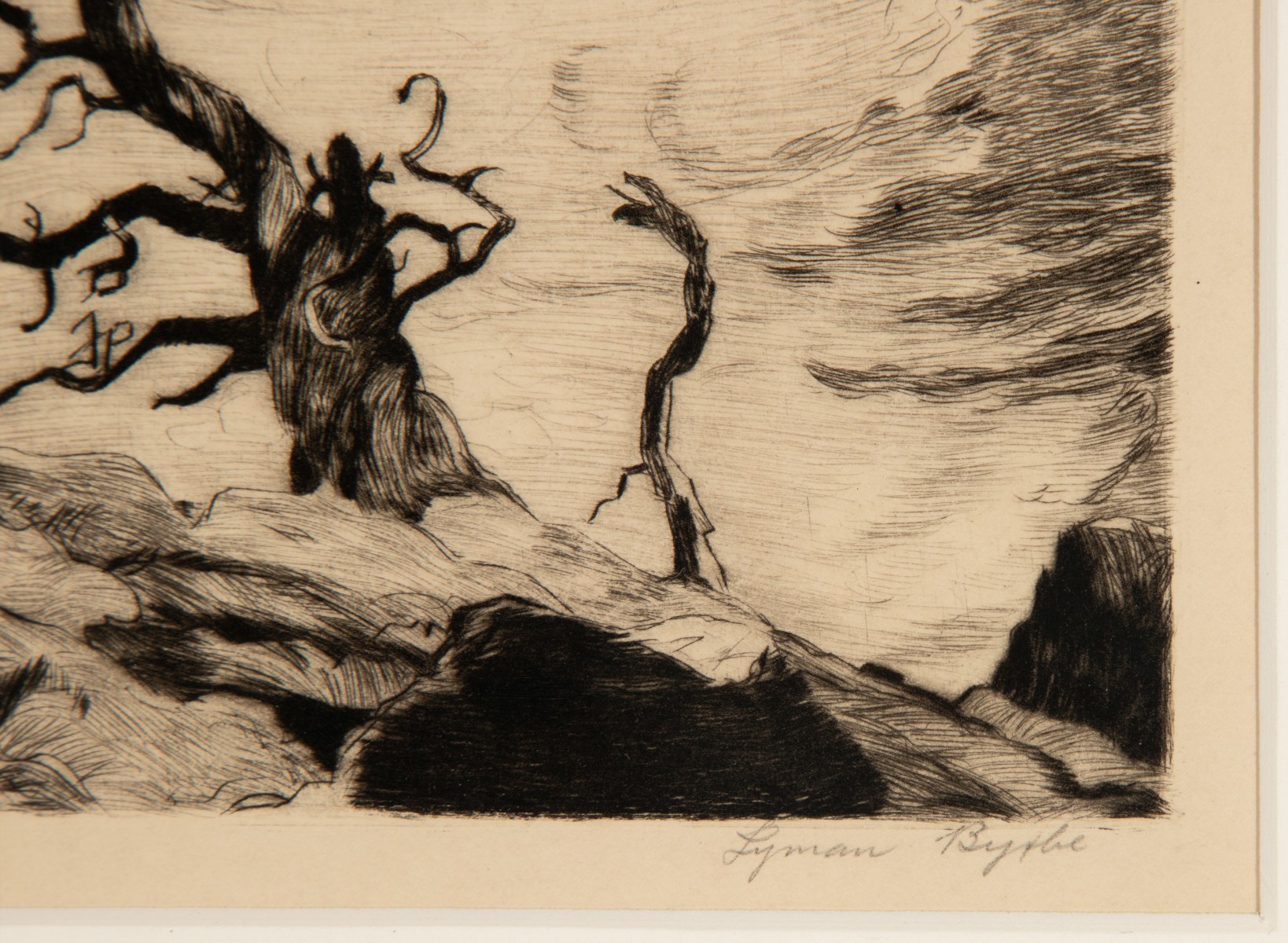 LYMAN BYXBE (1886-1980) PENCIL SIGNED DRYPOINT