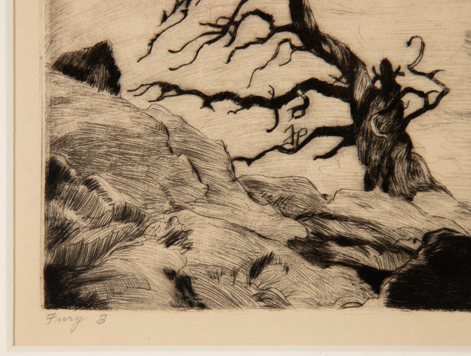 LYMAN BYXBE (1886-1980) PENCIL SIGNED DRYPOINT
