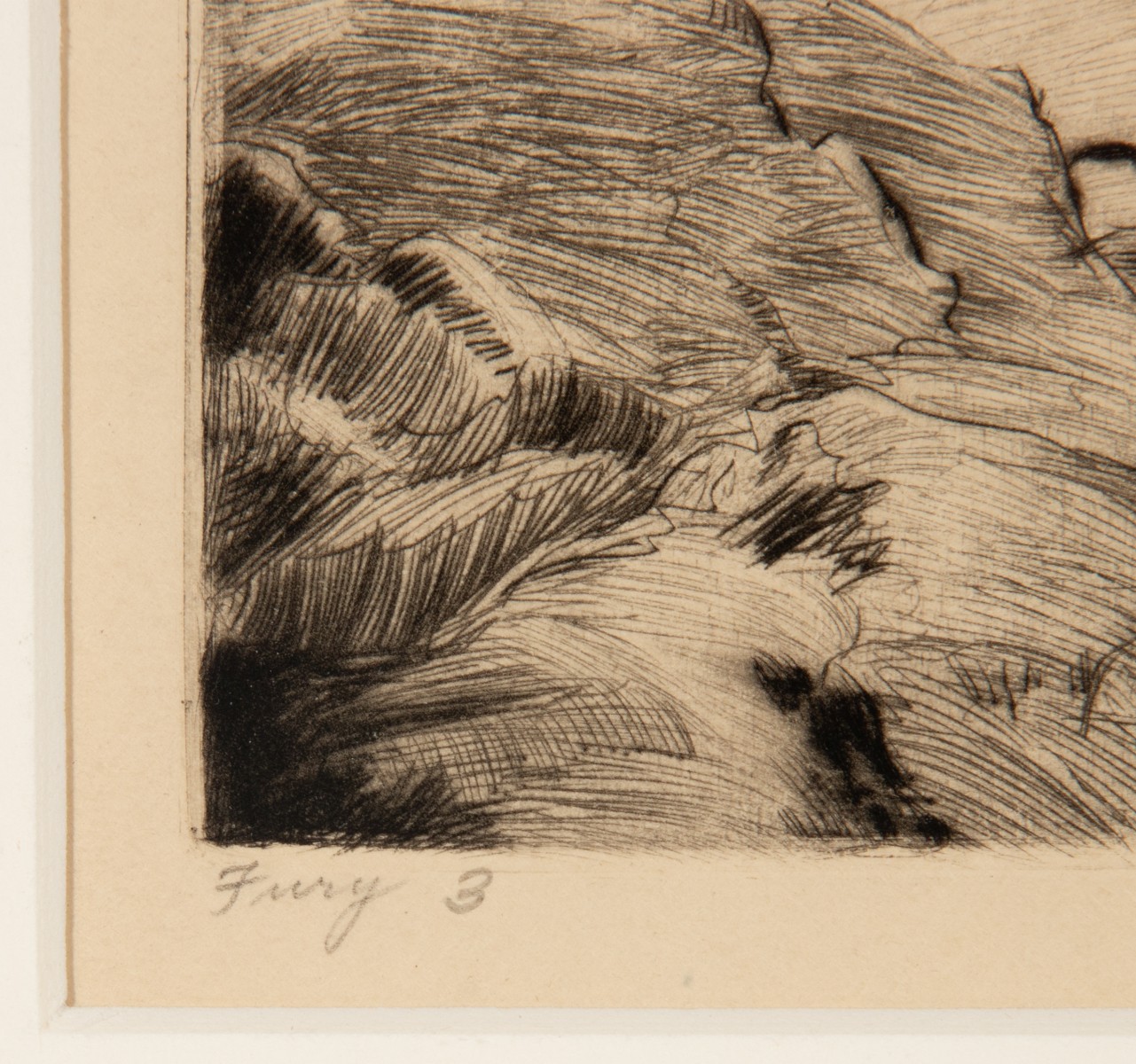 LYMAN BYXBE (1886-1980) PENCIL SIGNED DRYPOINT