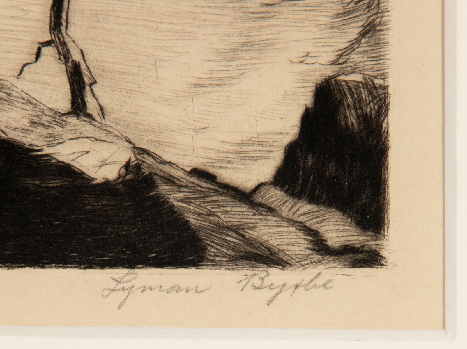 LYMAN BYXBE (1886-1980) PENCIL SIGNED DRYPOINT