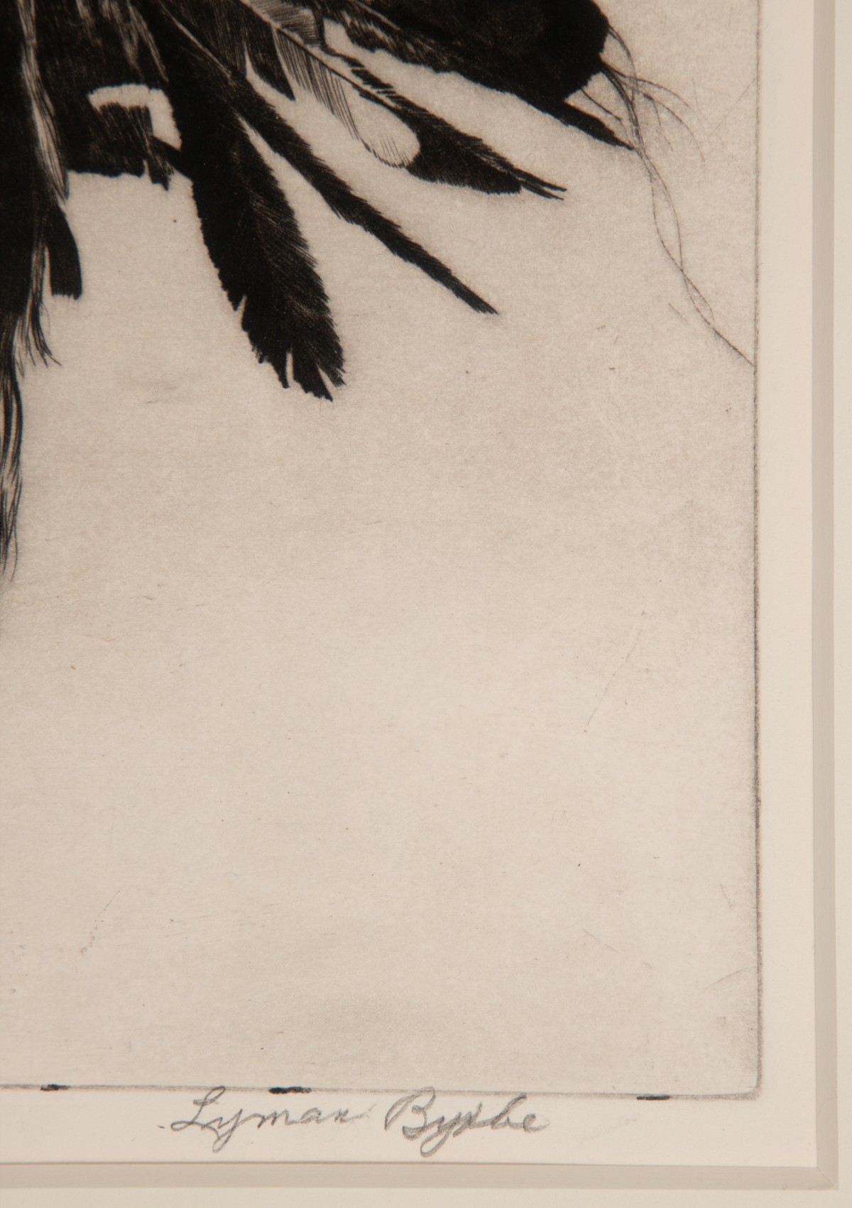 LYMAN BYXBE (1886-1980) RARE NATIVE AMERICAN DRYPOINT