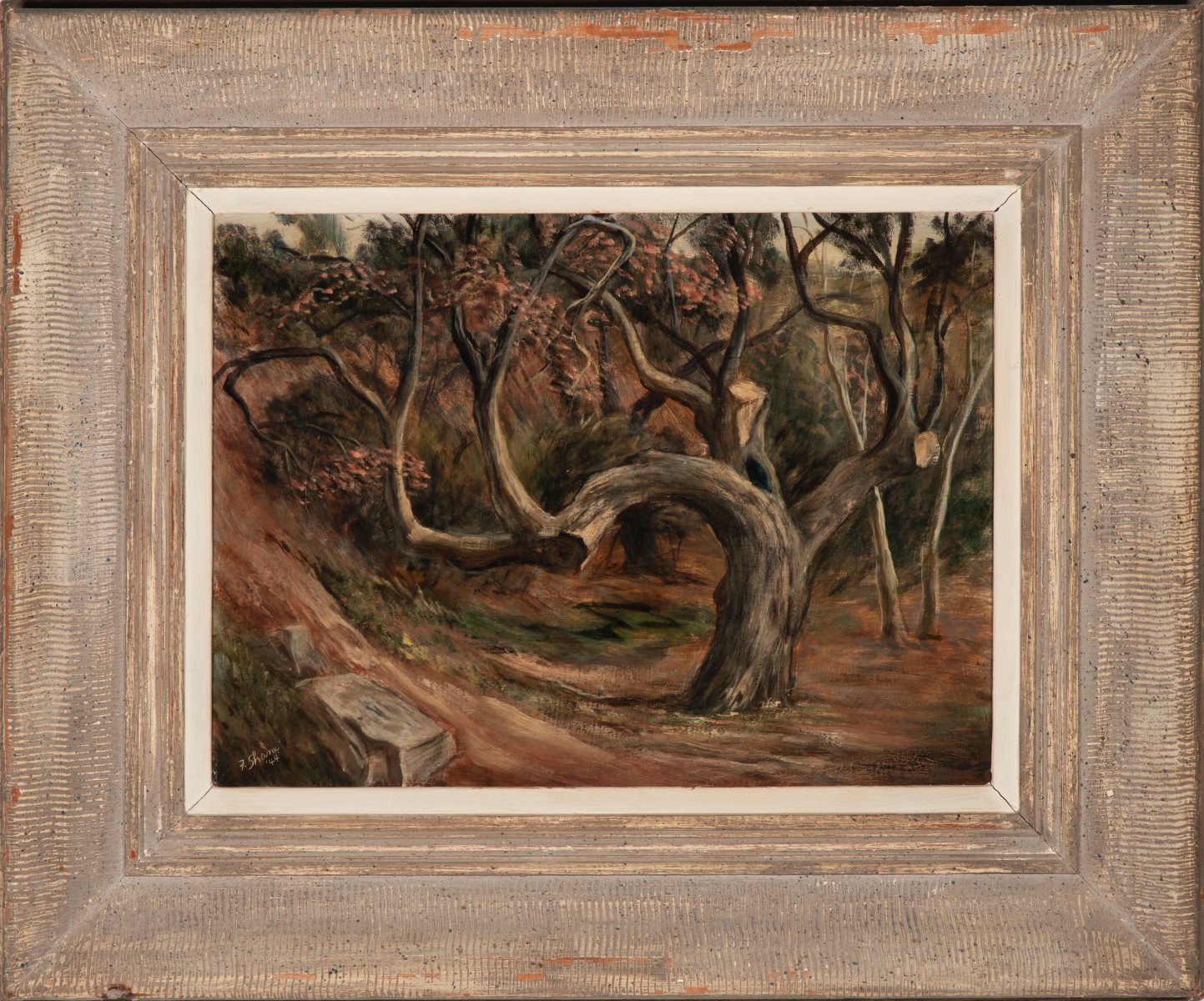 FRED SHANE (1906-1992) 1944 REGIONALIST OIL ON PANEL