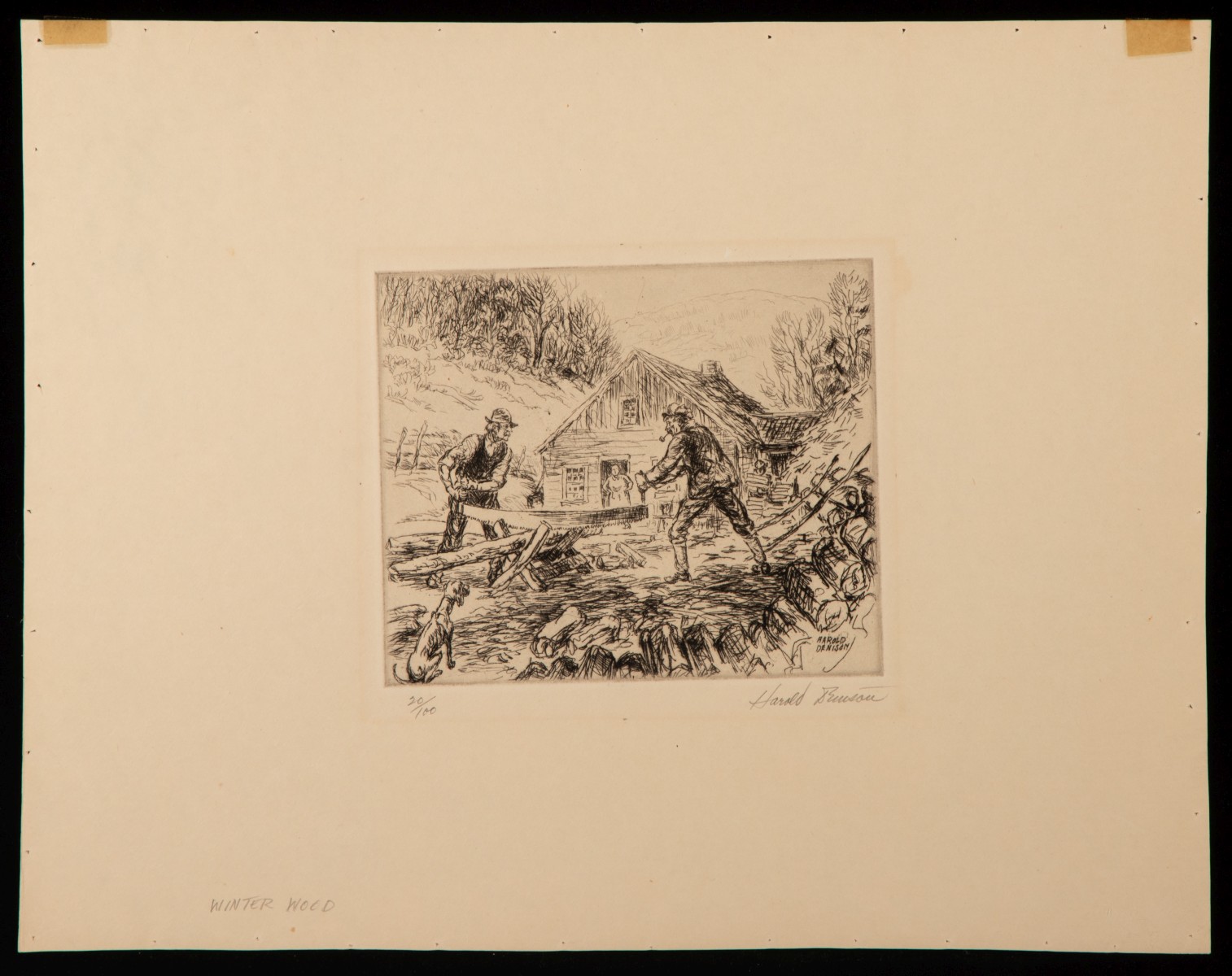HAROLD DENISON (1887-1940) THREE PENCIL SIGNED ETCHINGS