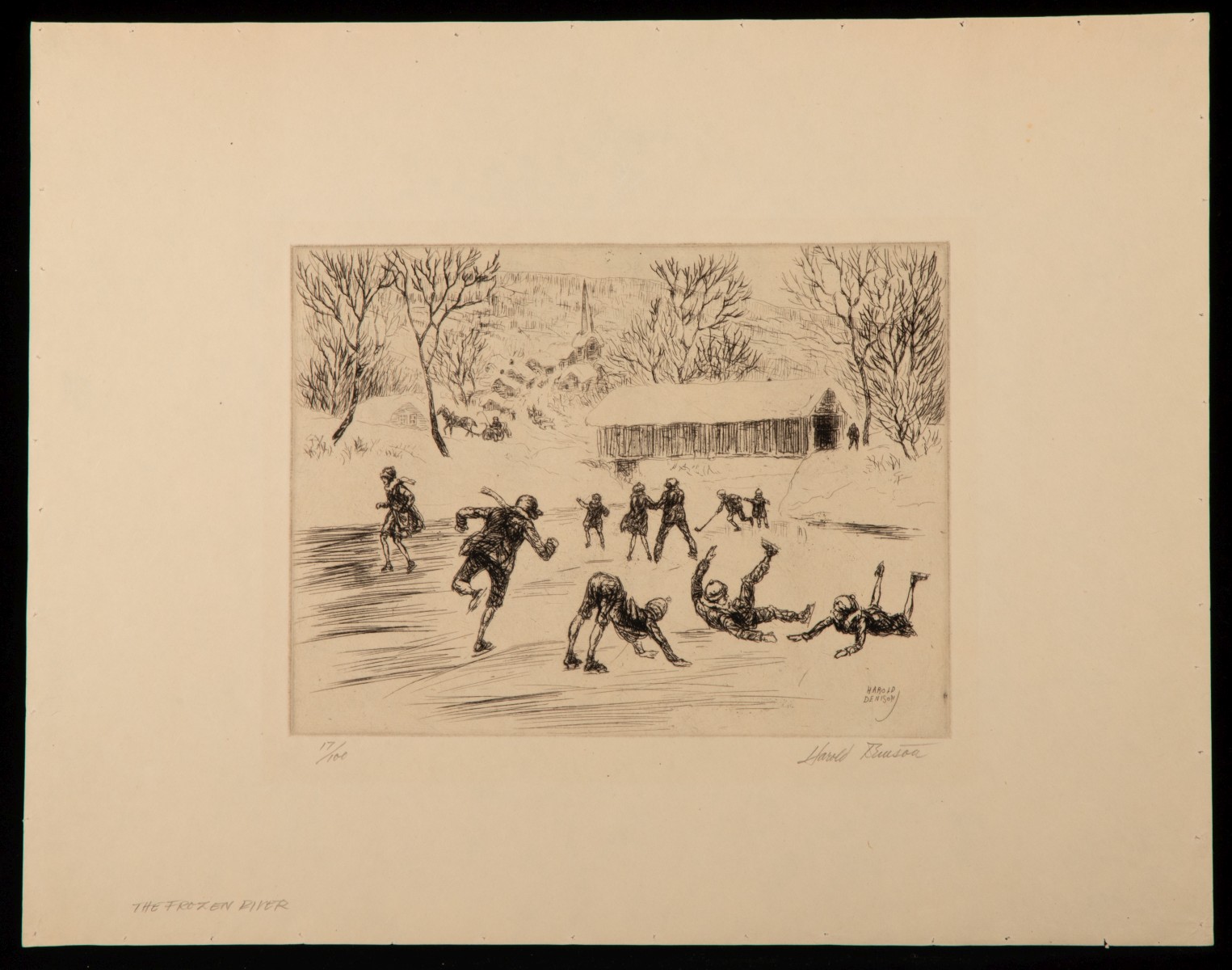 HAROLD DENISON (1887-1940) THREE PENCIL SIGNED ETCHINGS