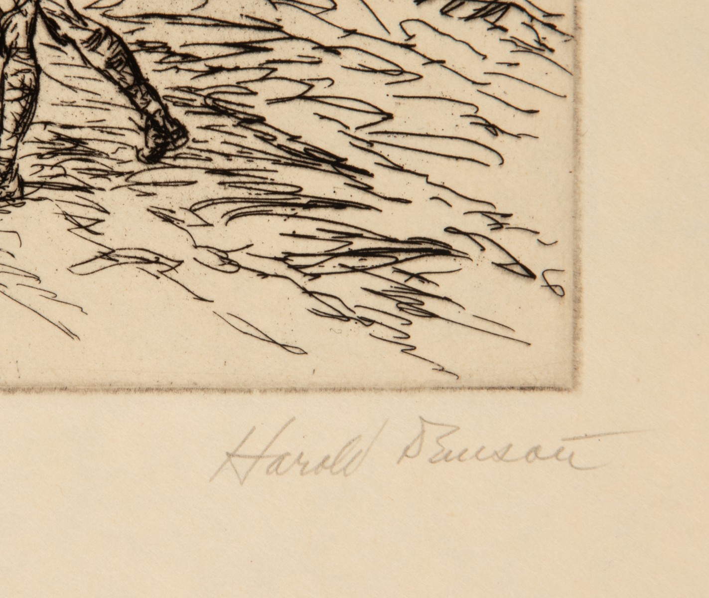 HAROLD DENISON (1887-1940) FOUR PENCIL SIGNED ETCHINGS