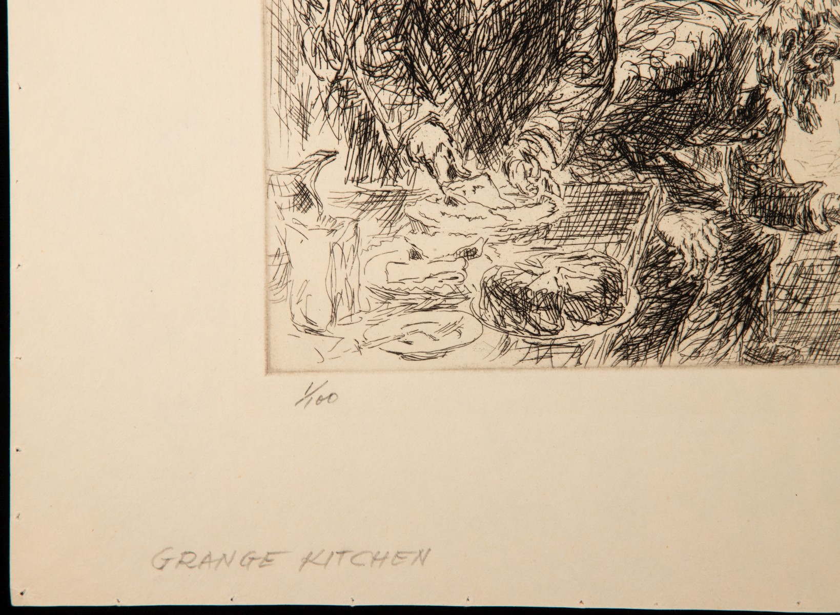 HAROLD DENISON (1887-1940) FOUR PENCIL SIGNED ETCHINGS