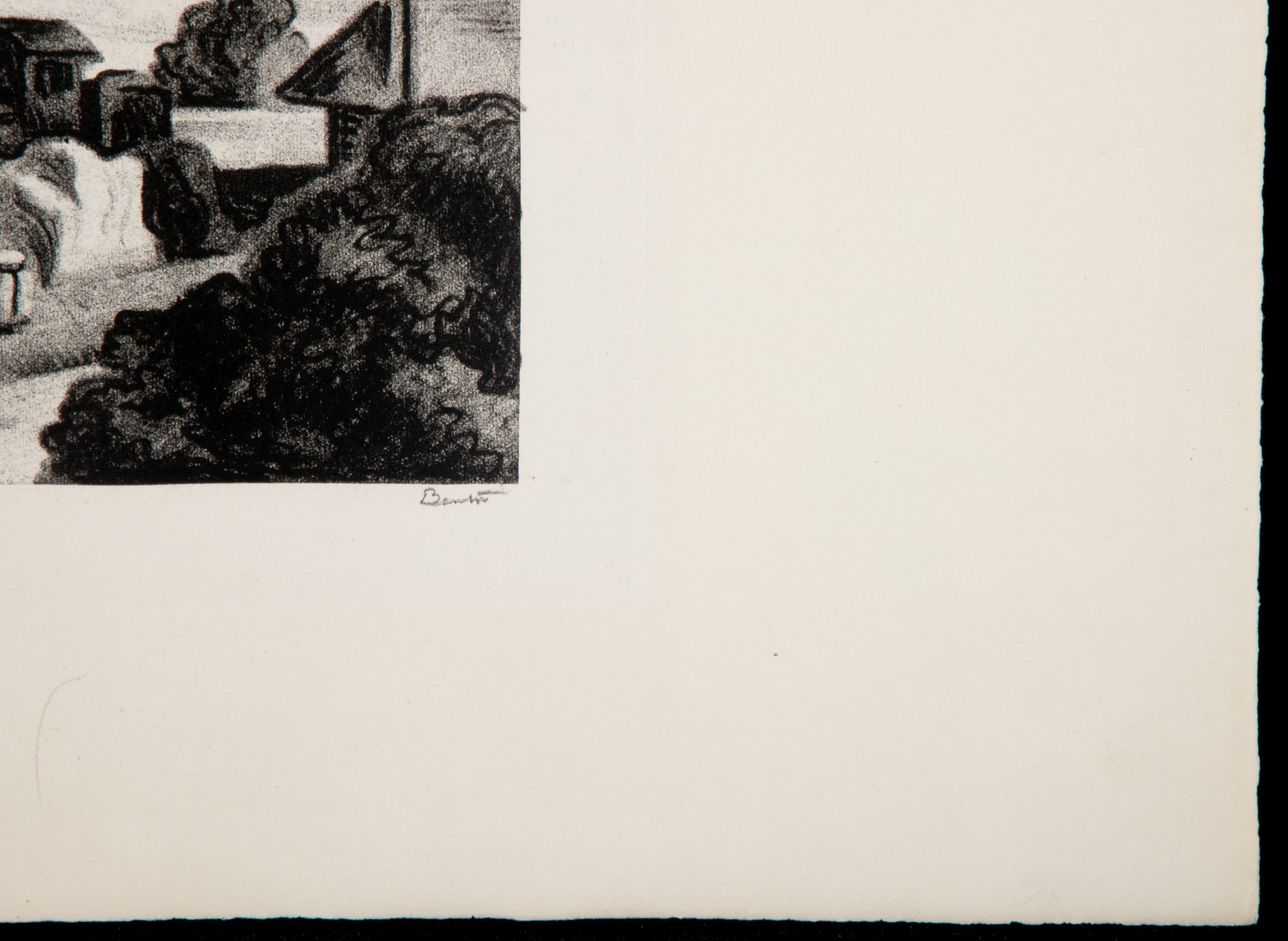 THOMAS HART BENTON (1889-1975) PENCIL SIGNED LITHOGRAPH