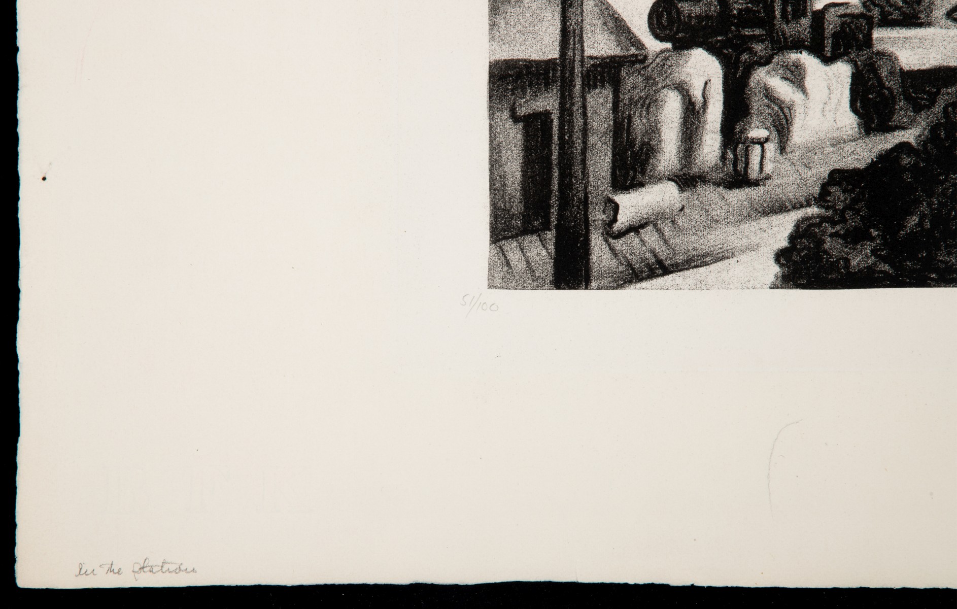 THOMAS HART BENTON (1889-1975) PENCIL SIGNED LITHOGRAPH