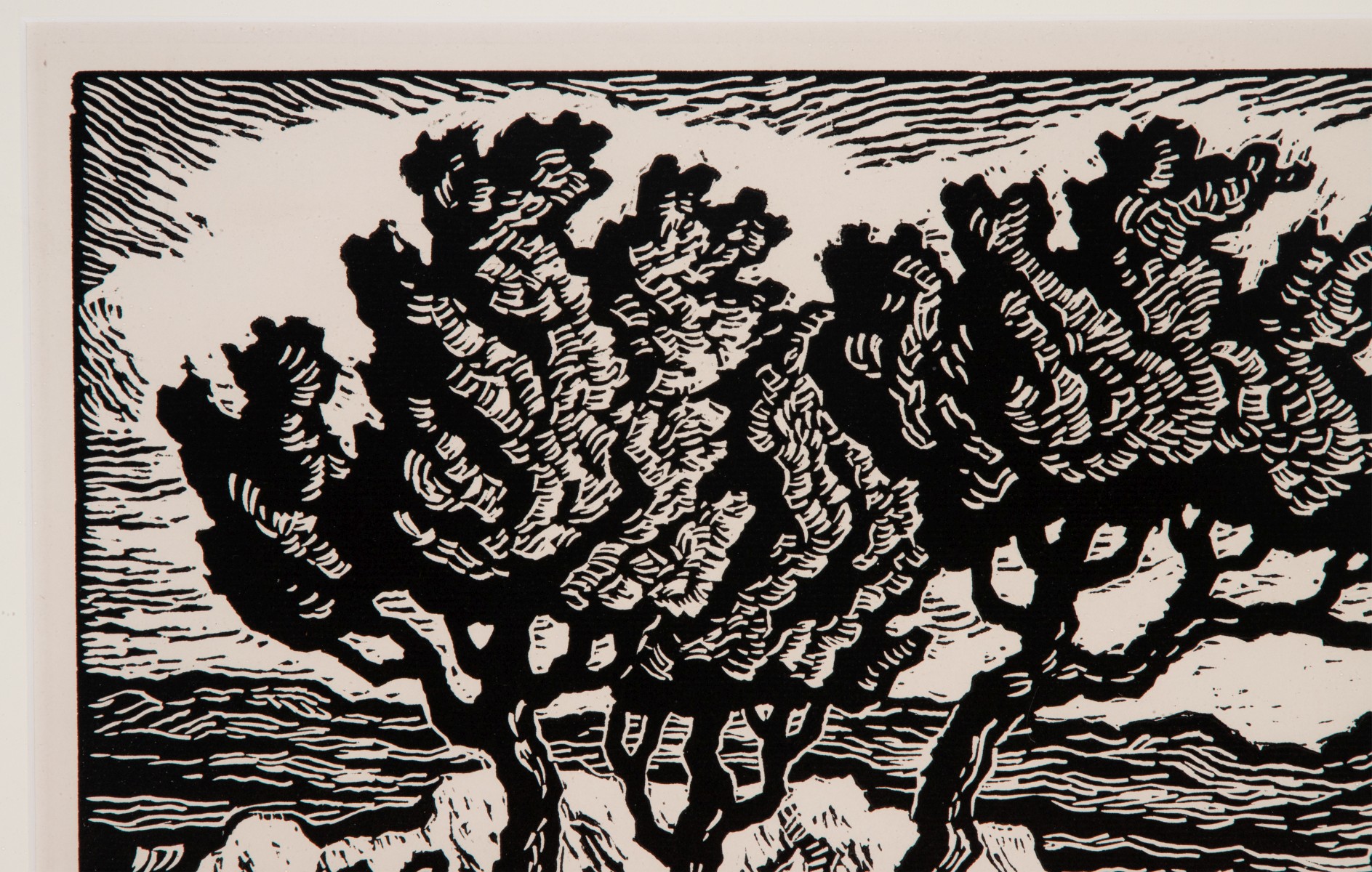 BIRGER SANDZÉN (1871-1954) PENCIL SIGNED BLOCK PRINT