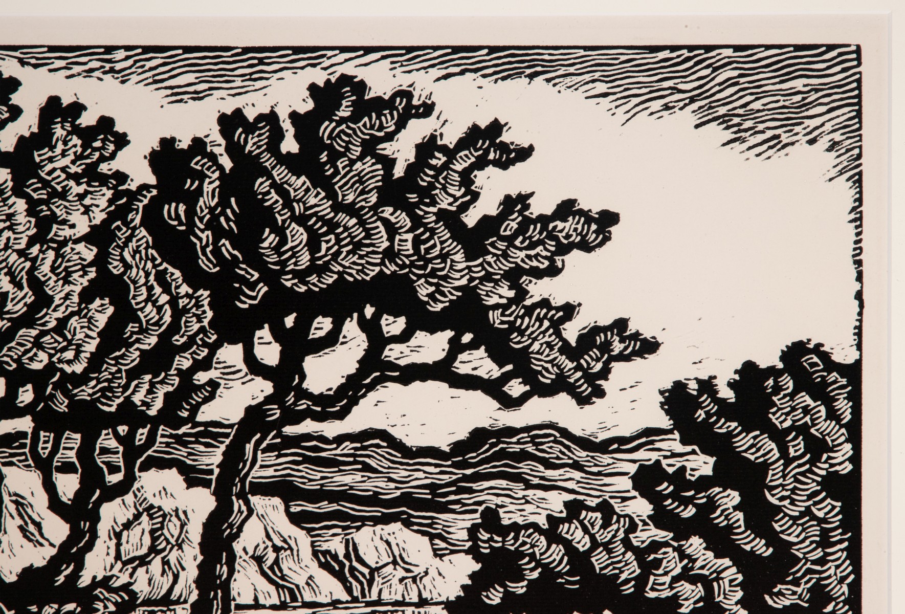 BIRGER SANDZÉN (1871-1954) PENCIL SIGNED BLOCK PRINT