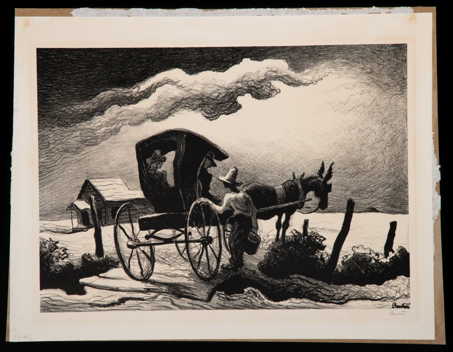THOMAS HART BENTON (1889-1975) PENCIL SIGNED LITHOGRAPH
