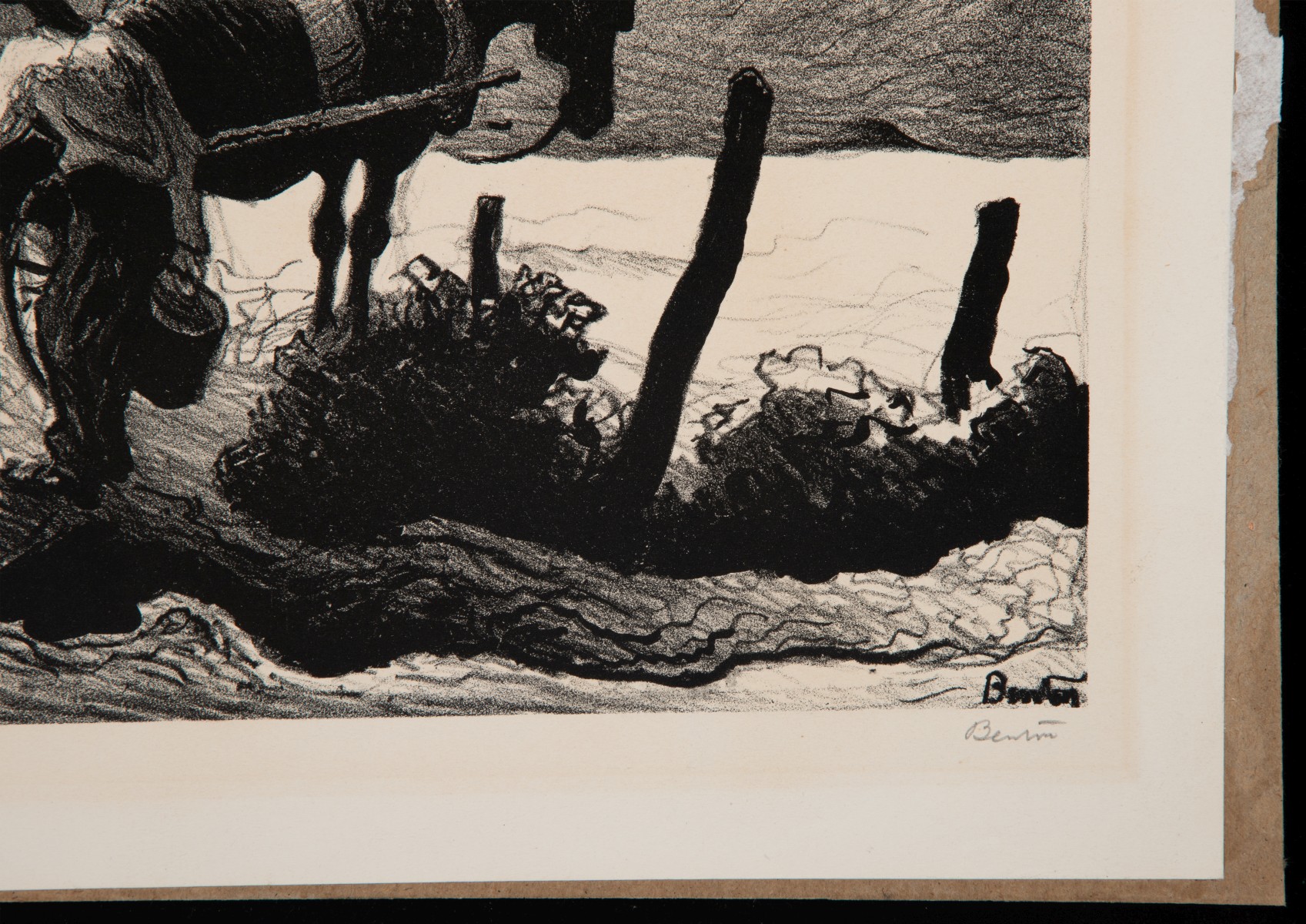 THOMAS HART BENTON (1889-1975) PENCIL SIGNED LITHOGRAPH