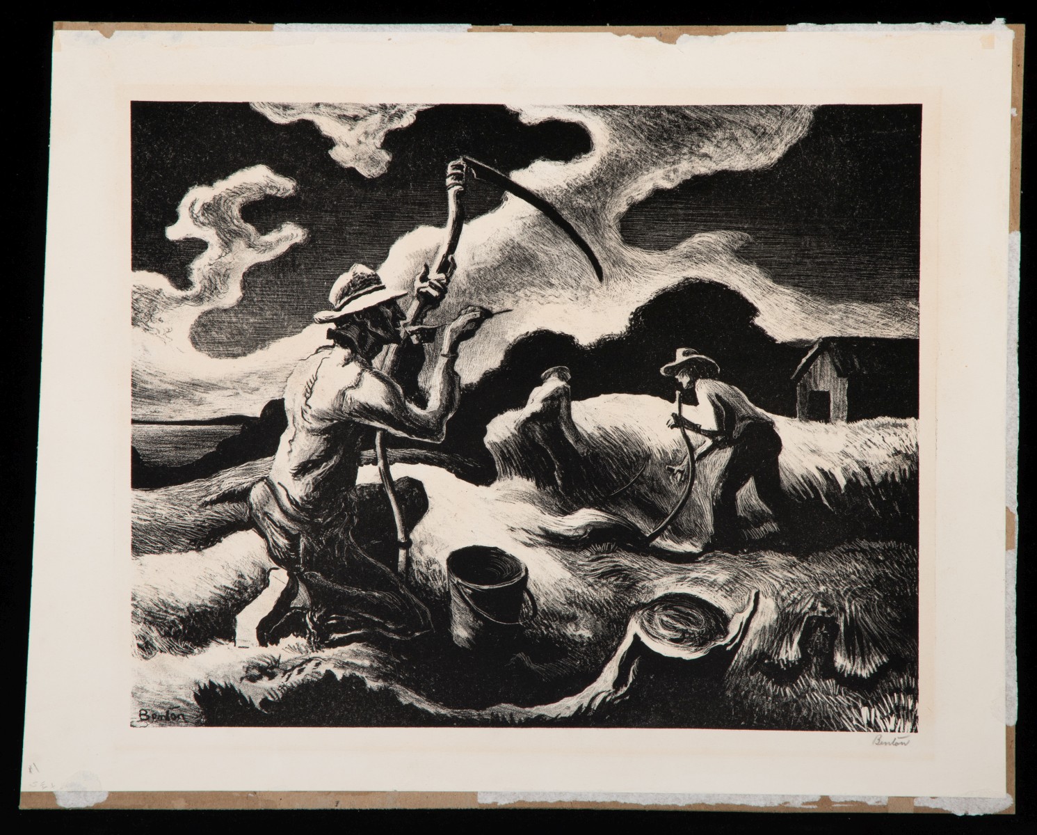 THOMAS HART BENTON (1889-1975) PENCIL SIGNED LITHOGRAPH