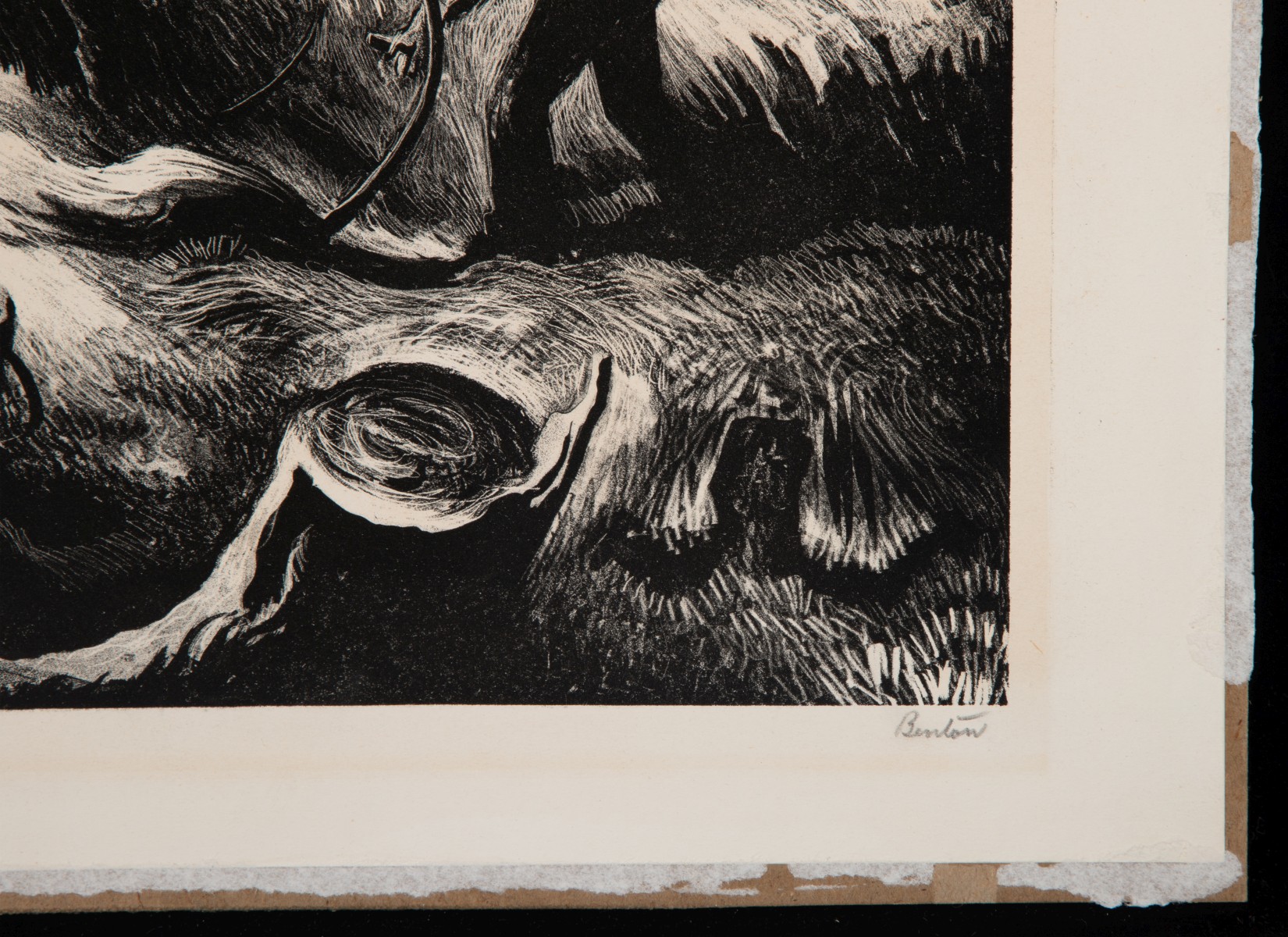 THOMAS HART BENTON (1889-1975) PENCIL SIGNED LITHOGRAPH