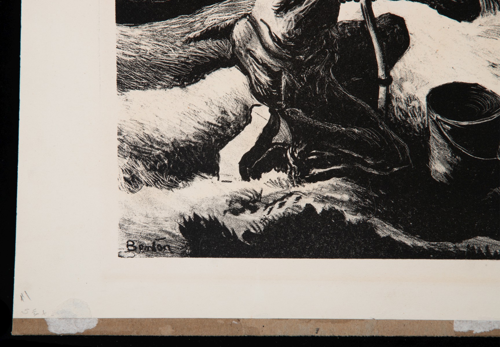 THOMAS HART BENTON (1889-1975) PENCIL SIGNED LITHOGRAPH