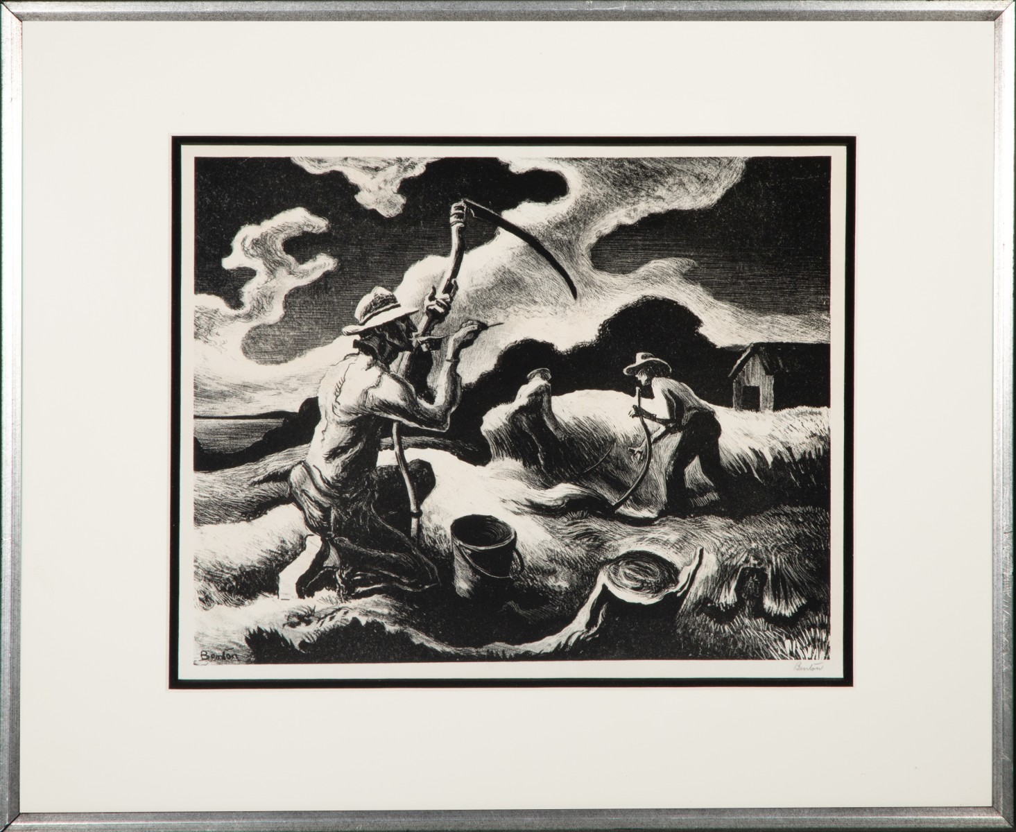 THOMAS HART BENTON (1889-1975) PENCIL SIGNED LITHOGRAPH