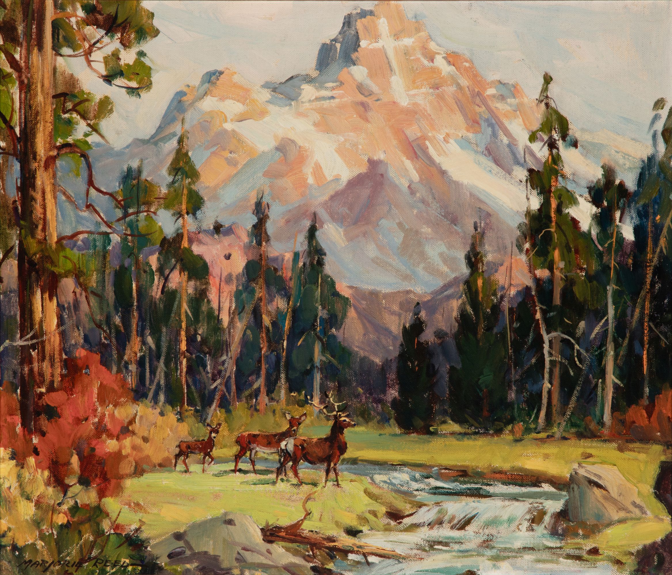 MARJORIE REED (1915-1996) OIL ON CANVAS BOARD