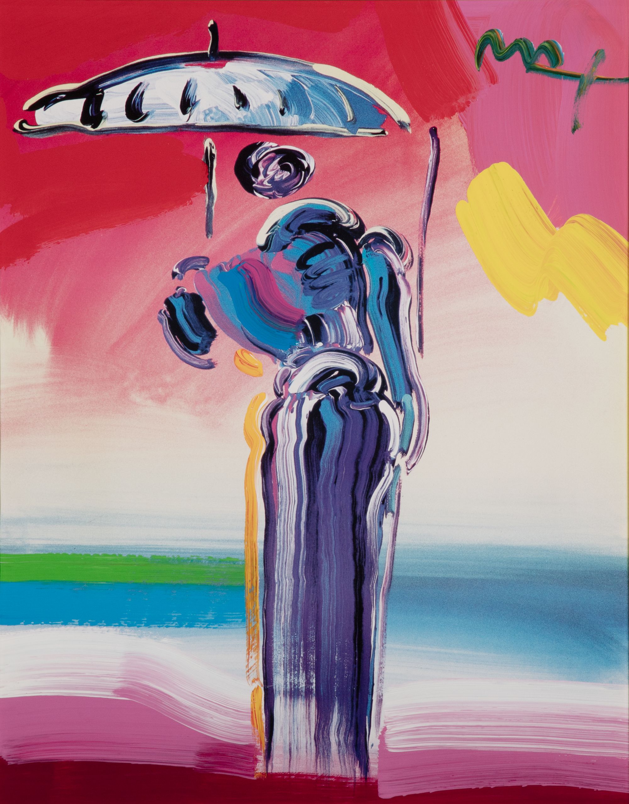 PETER MAX (BORN 1937) LITHOGRAPH WITH ACRYLIC