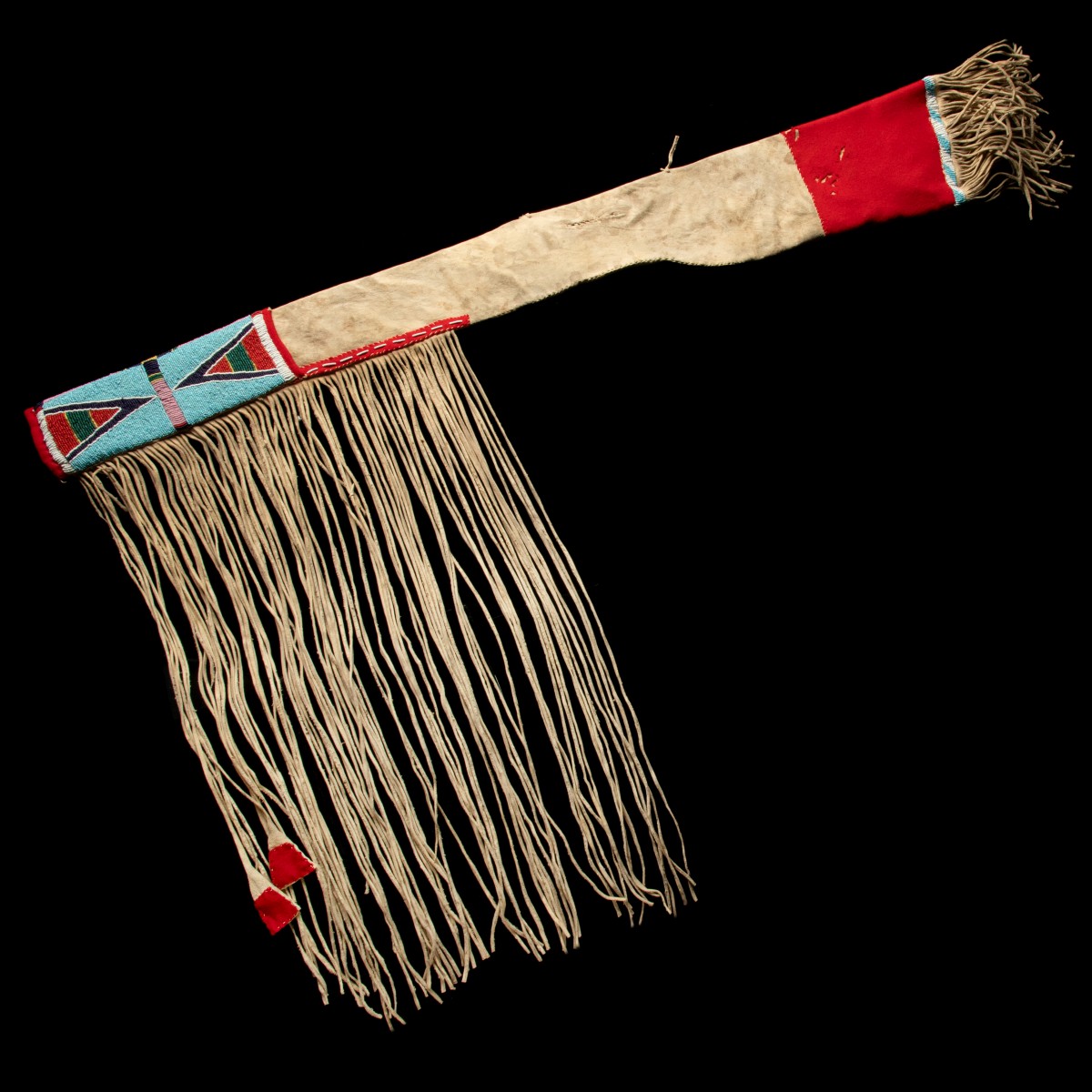 AN EARLY 20TH CENTURY RIFLE CASE ATTRIBUTED NEZ PERCE