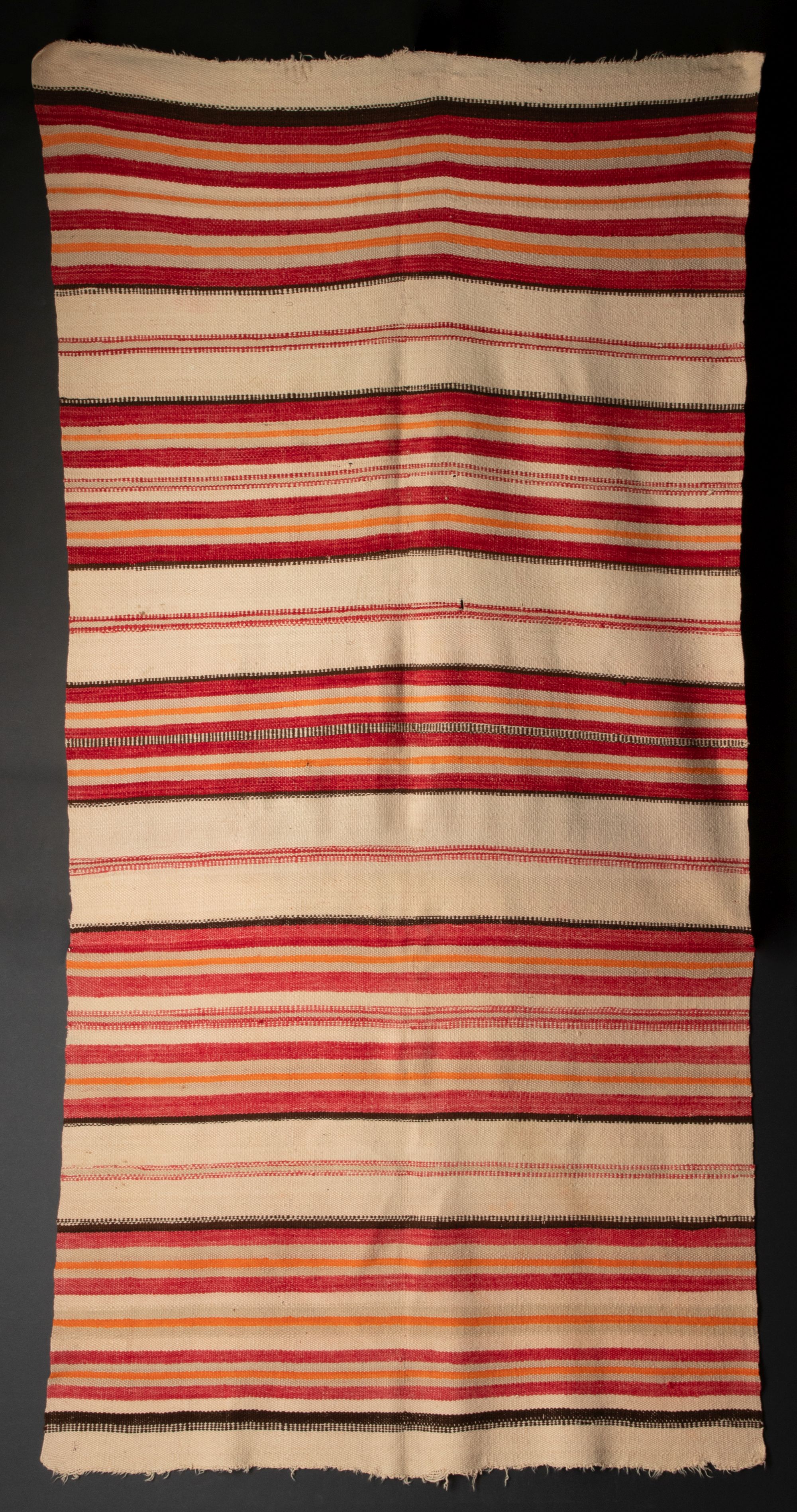A LATE 19TH CENTURY RIO GRANDE BANDED BLANKET