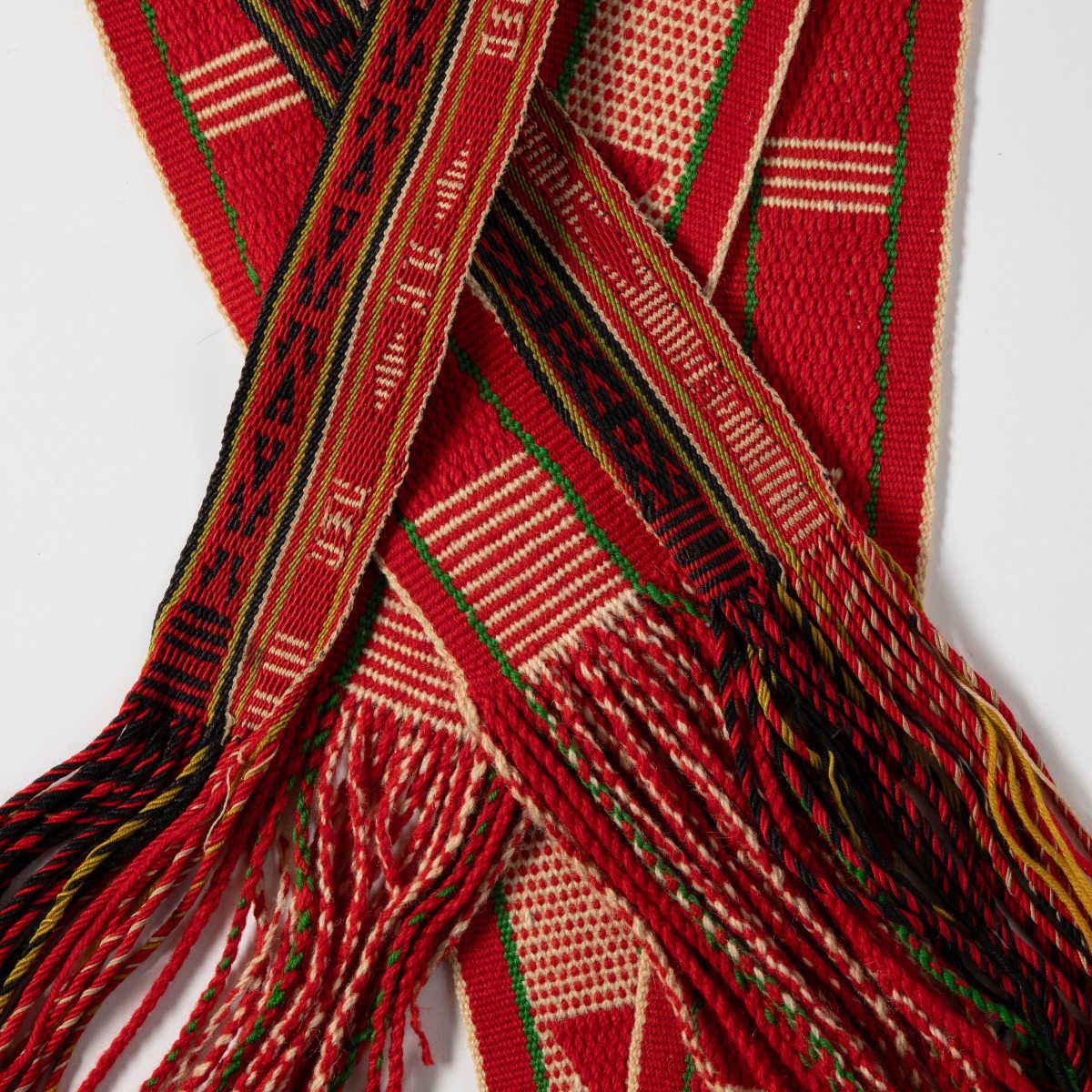 A PAIR OF NAVAJO OR PUEBLO LOOMED DANCE SASHES