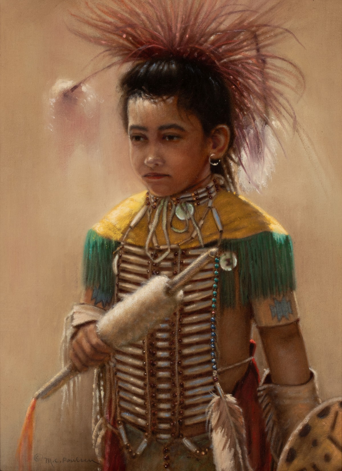 M.C. POULSEN (BORN 1953) OIL ON CANVAS BOARD