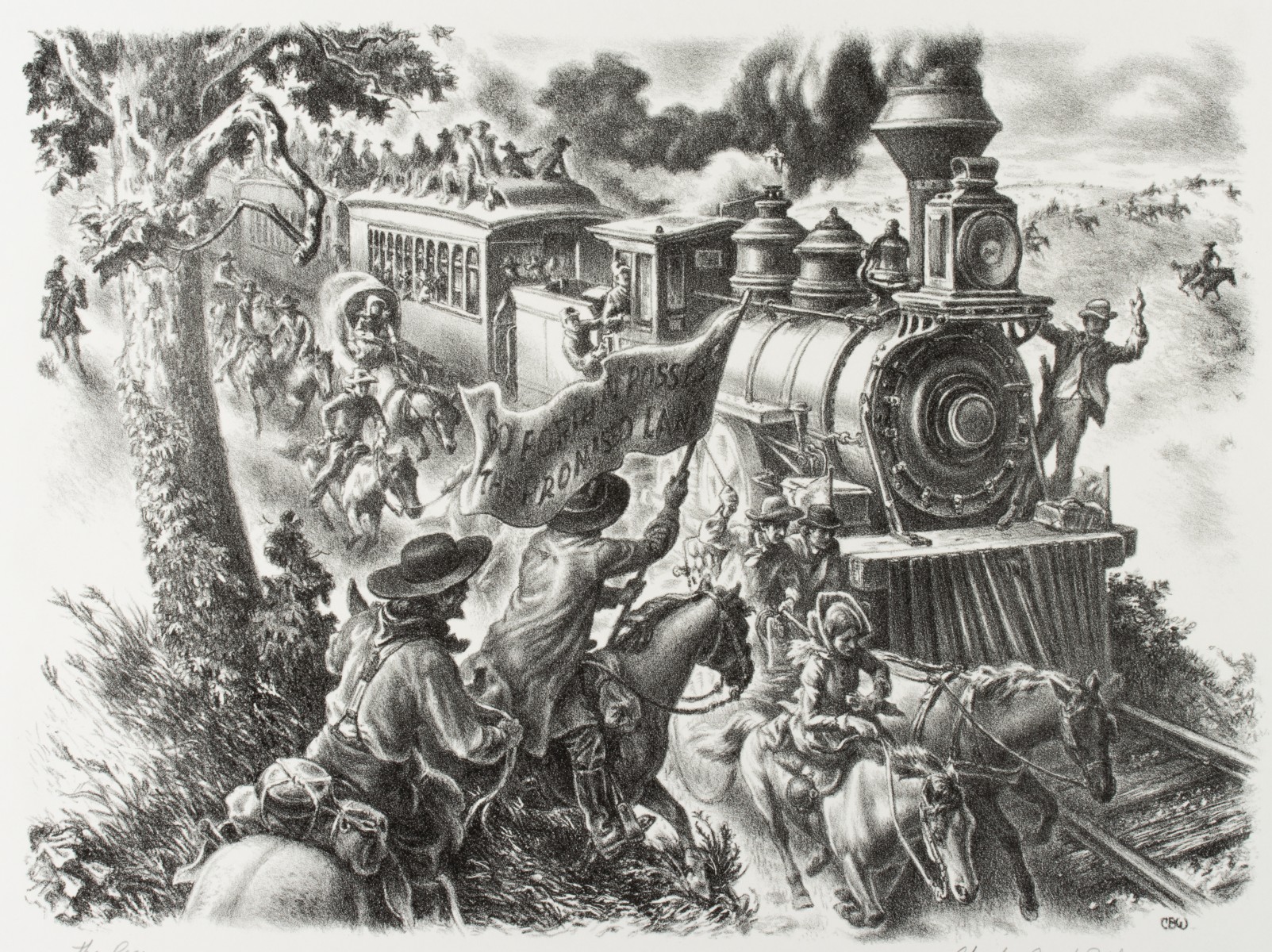 CHARLES BANKS WILSON (1918-2013) PENCIL SIGNED LITHO