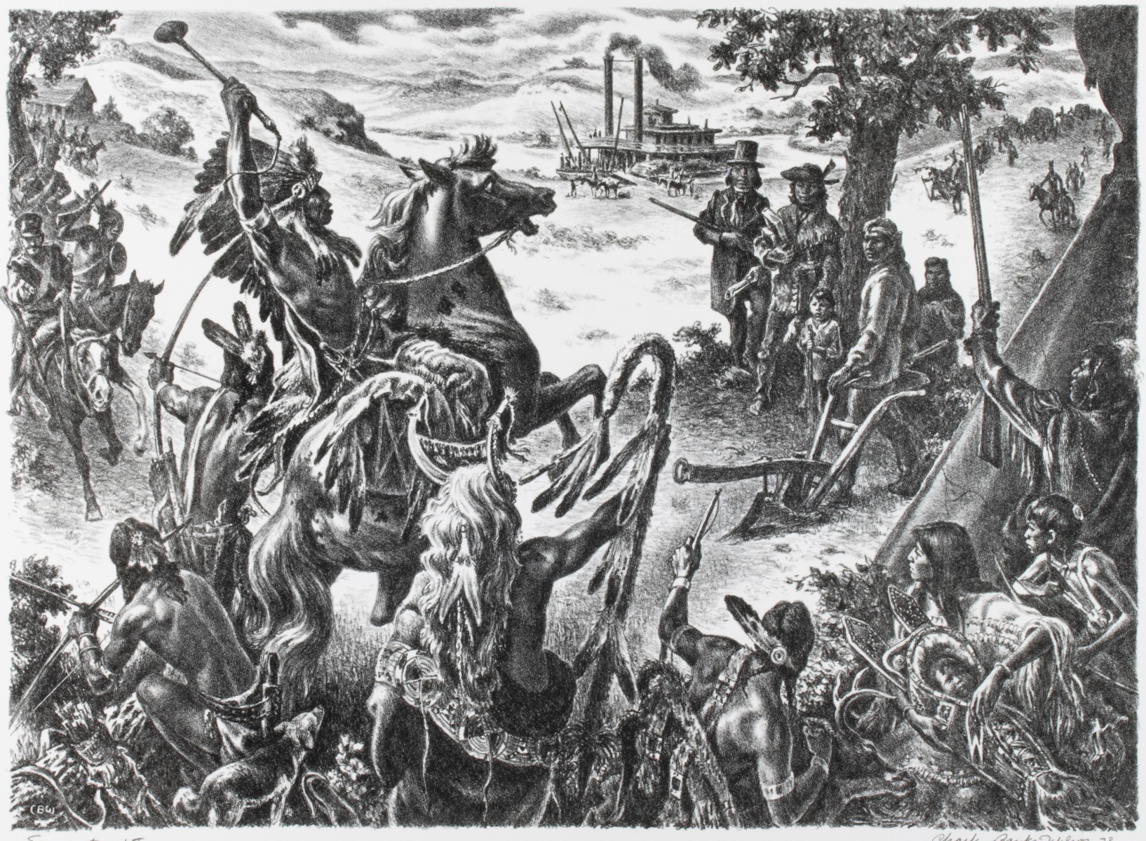 CHARLES BANKS WILSON (1918-2013) PENCIL SIGNED LITHO