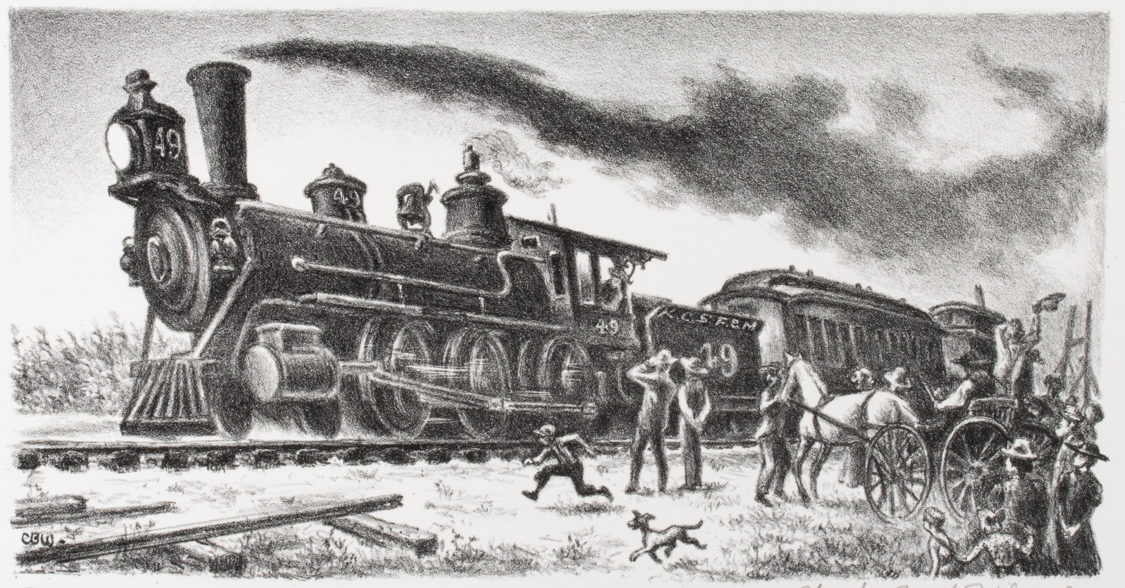 CHARLES BANKS WILSON (1918-2013) PENCIL SIGNED LITHO