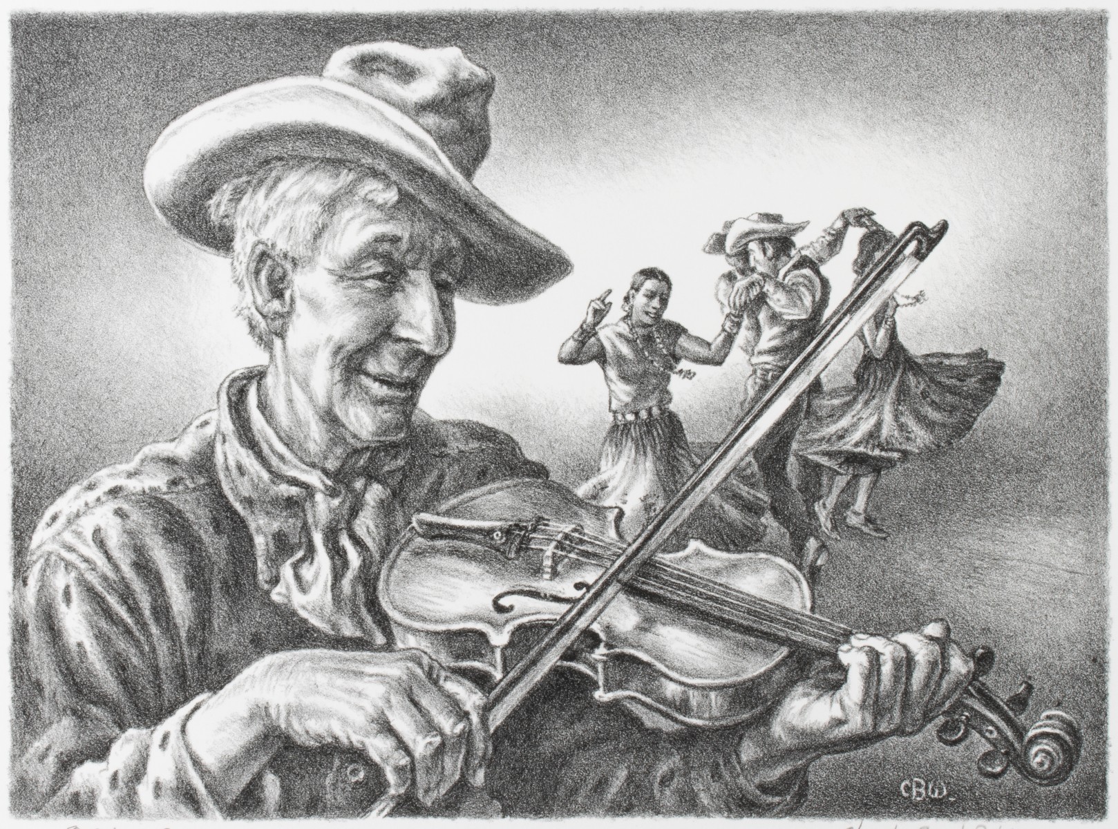 CHARLES BANKS WILSON (1918-2013) PENCIL SIGNED LITHO