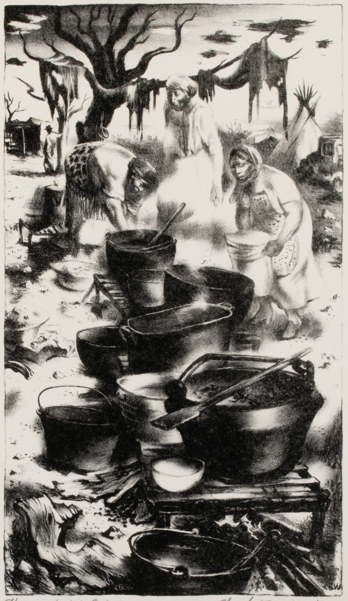 CHARLES BANKS WILSON (1918-2013) PENCIL SIGNED LITHO