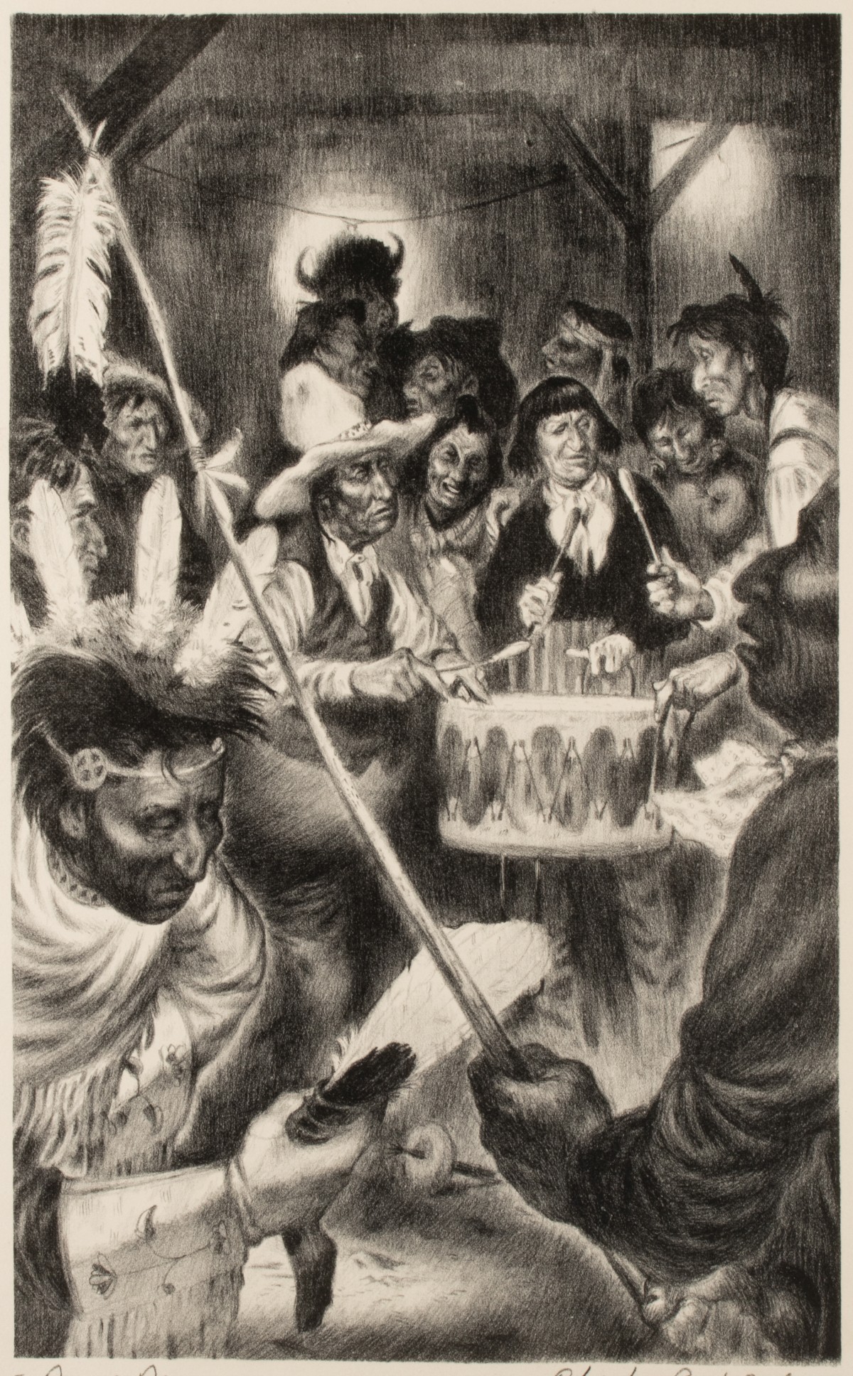 CHARLES BANKS WILSON (1918-2013) RARE 1939 LITHOGRAPH